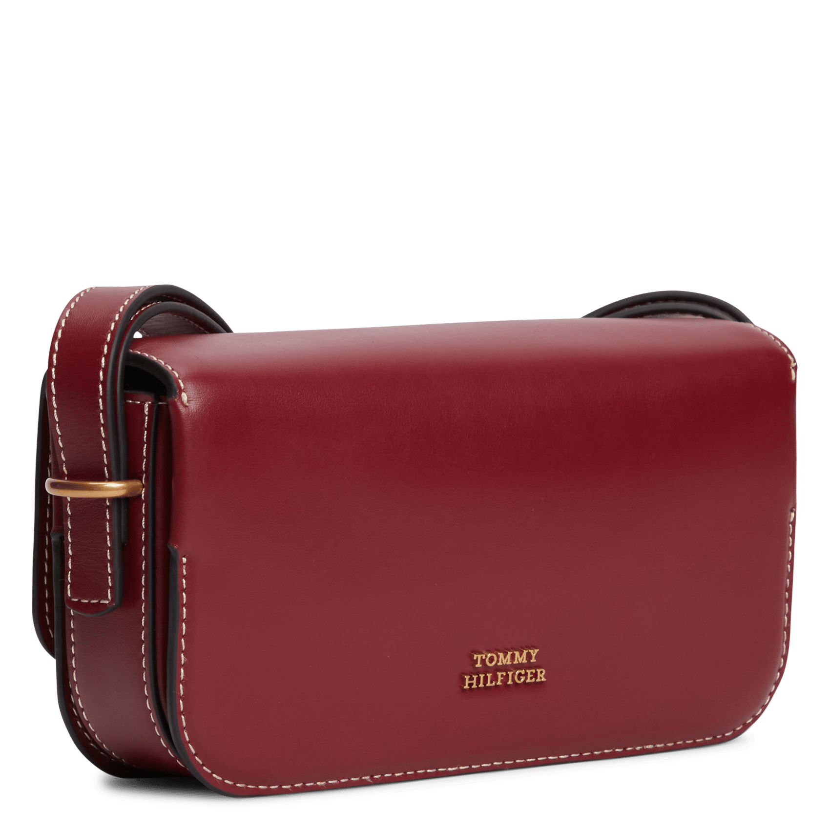 Sac bandoulière en cuir TOMMY HILFIGER Prune