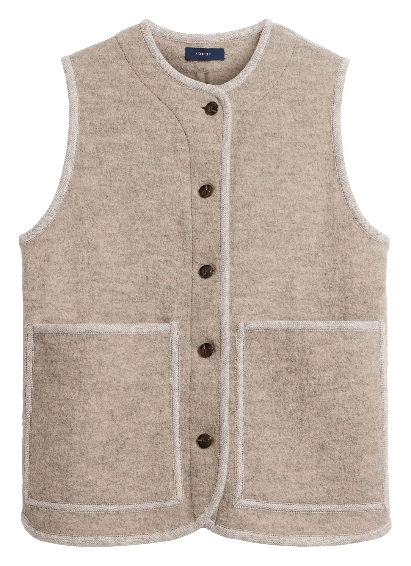 Blouson col rond en laine SOEUR