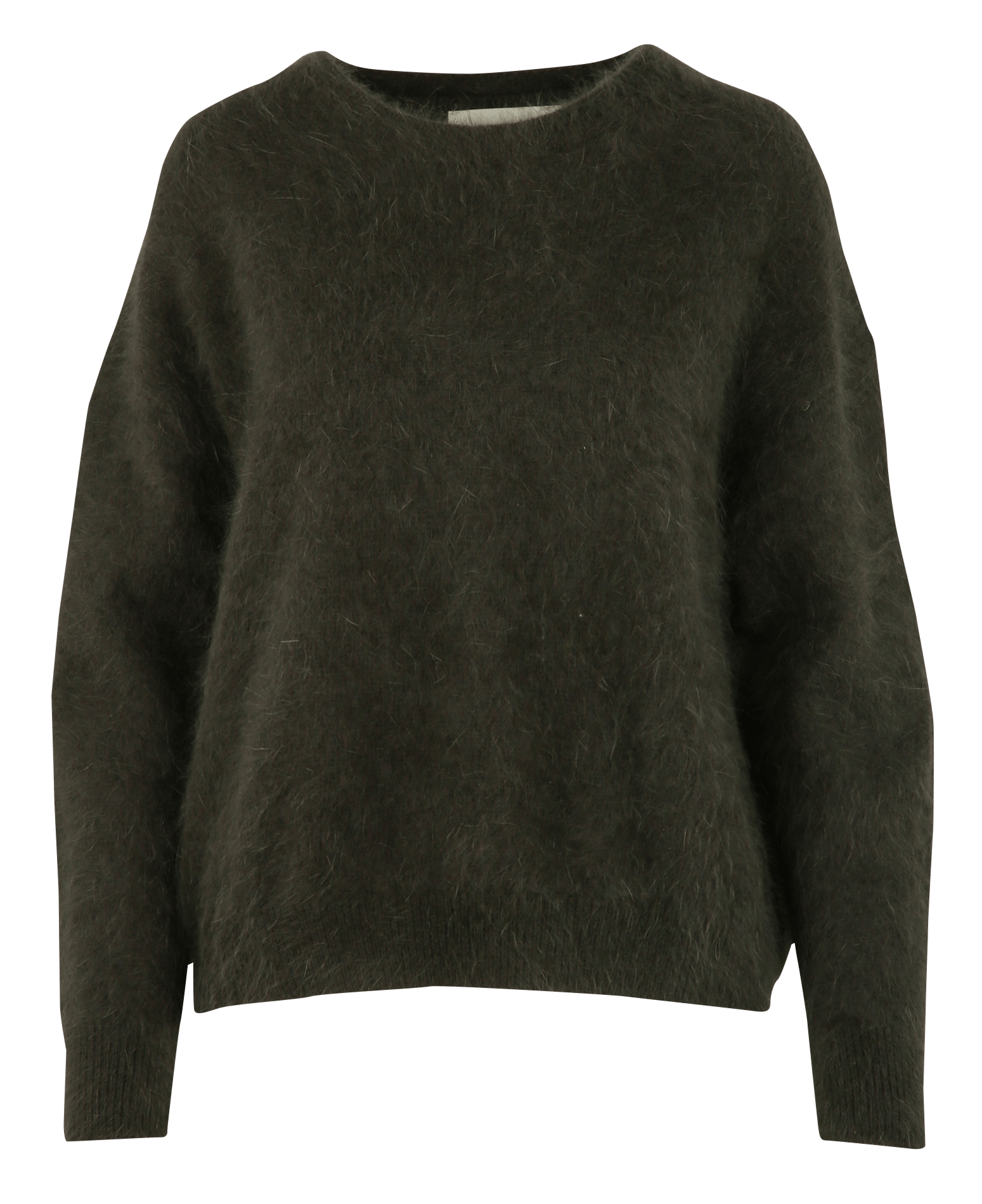 Loose-fit round-neck angora-blend sweater BELLEROSE Black