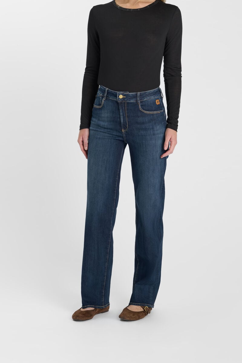 Loose jeans, wide leg, long length 34 LE TEMPS DES CERISES Blue