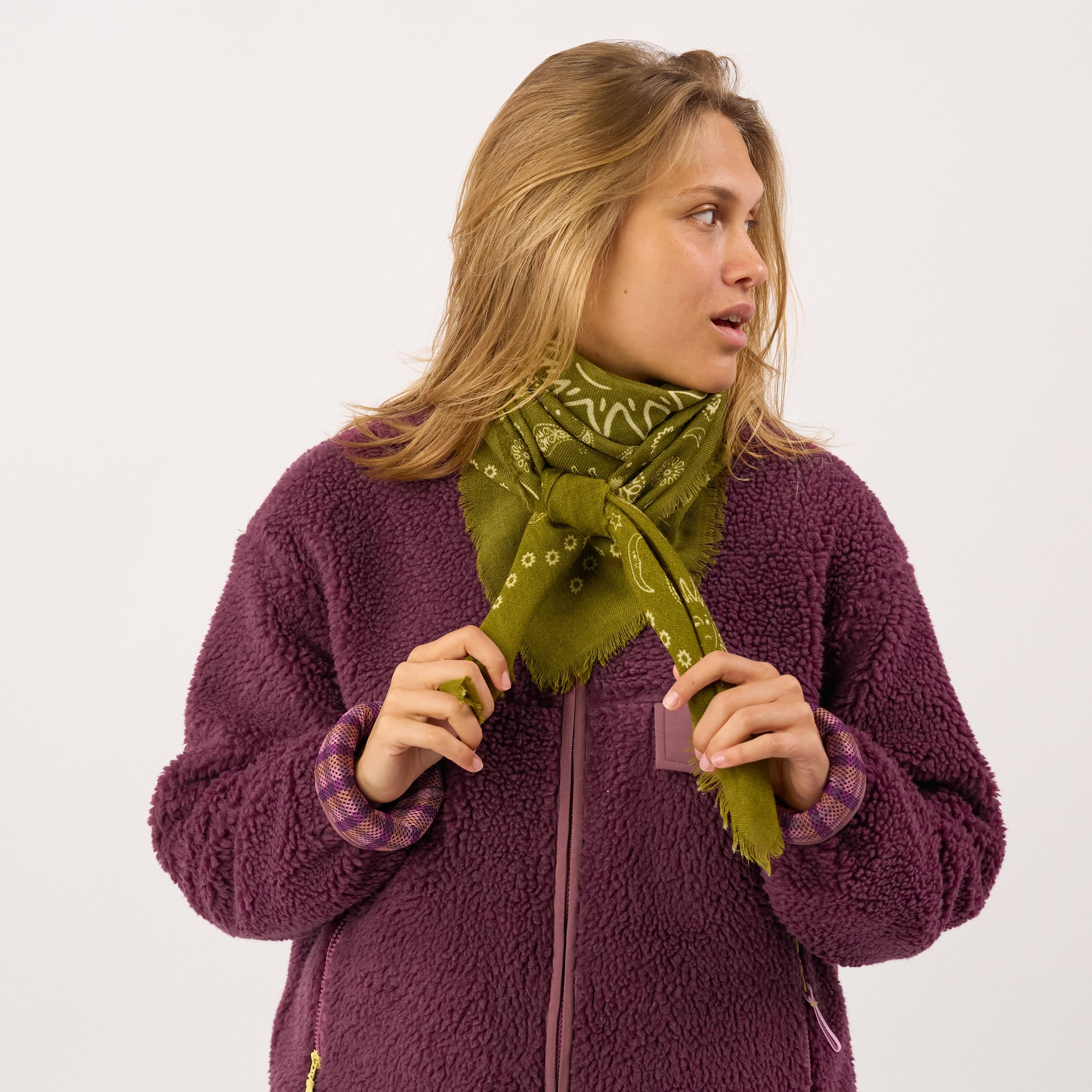 Wool scarf | Khaki BILLYBELT Women