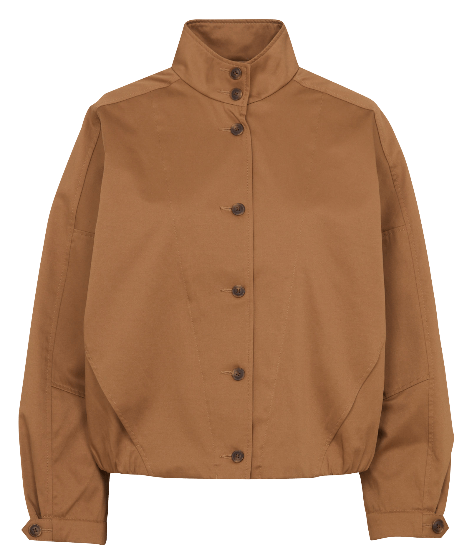 Jack van gemengd katoen met opstaande kraag MAISON 123 Beige