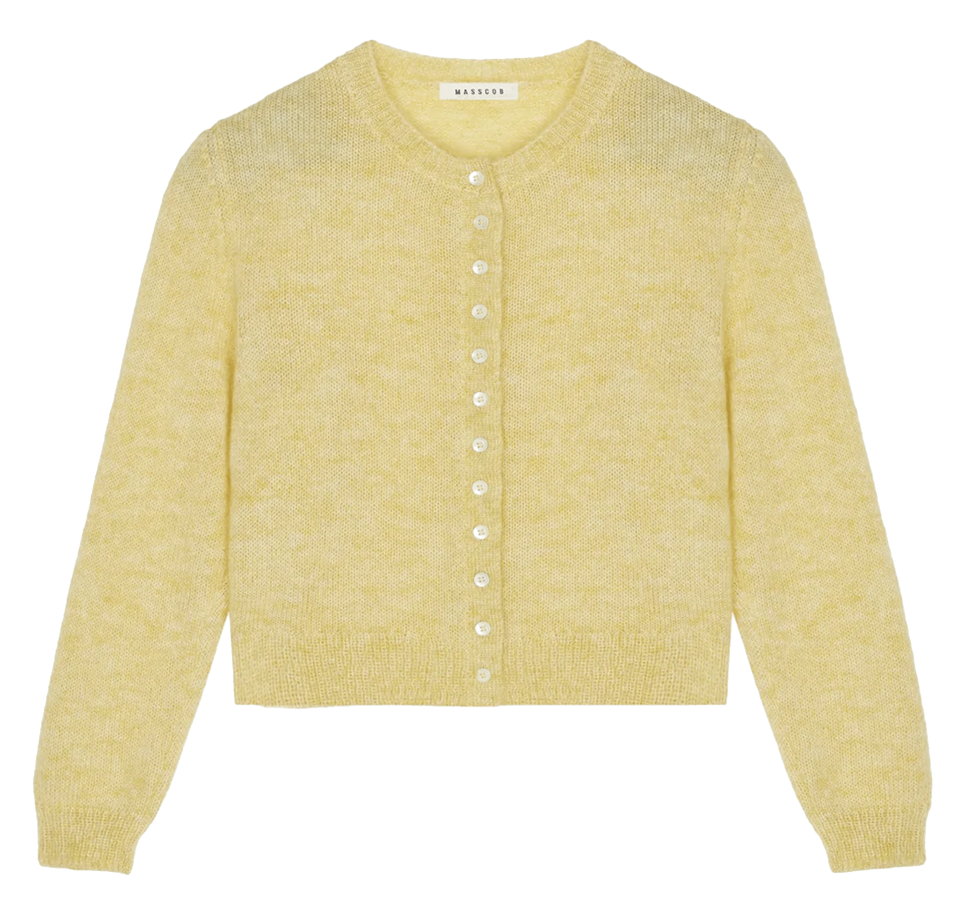Blend of mohair and merino wool vest MASSCOB Yellow