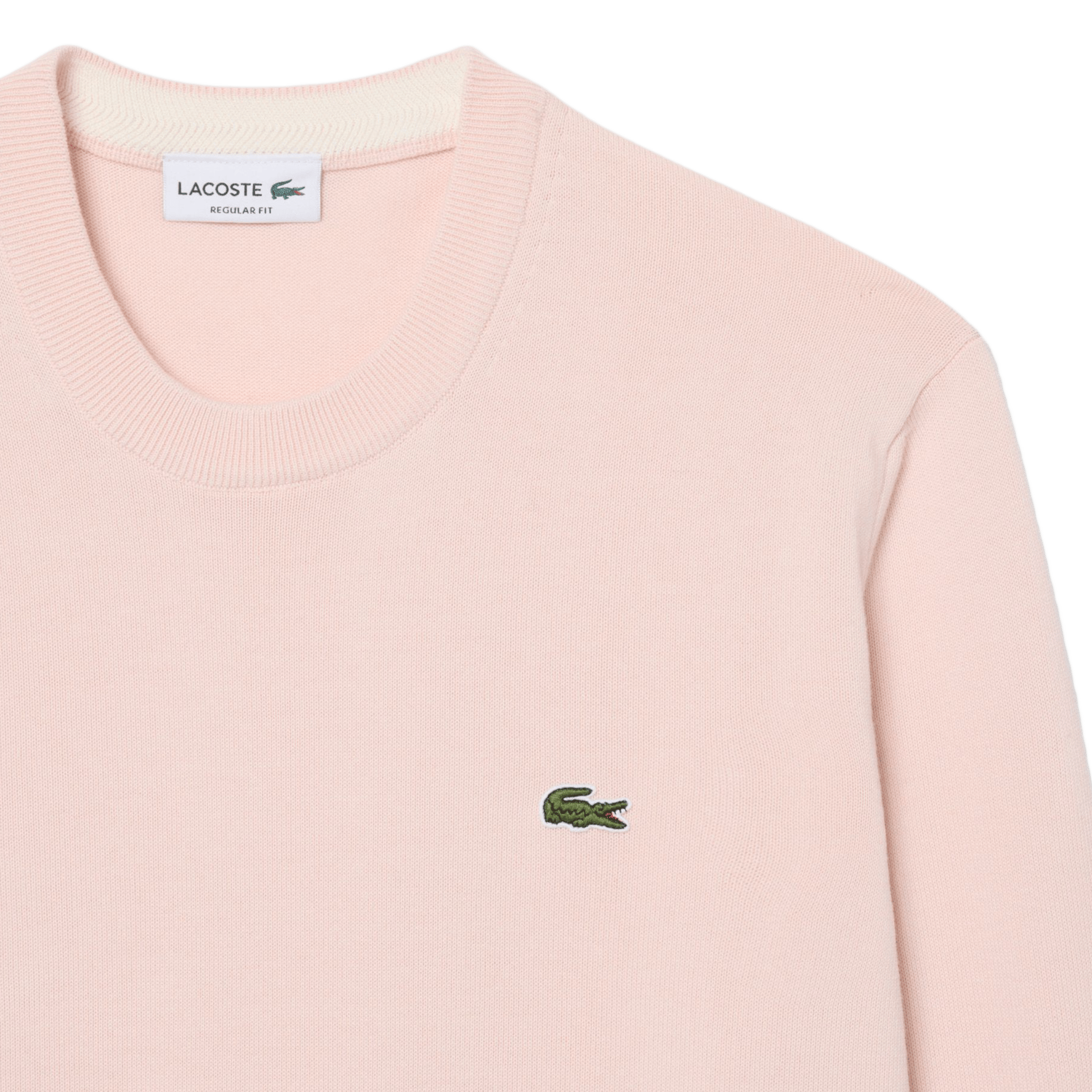 Pull col rond regular-fit en coton  LACOSTE Rose
