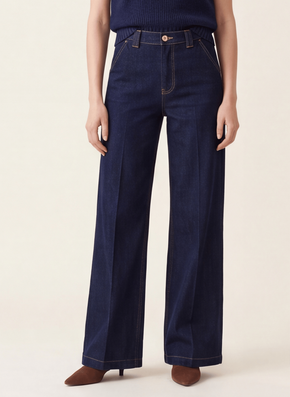 Jean flare en coton mélangé KOOKAI Bleu
