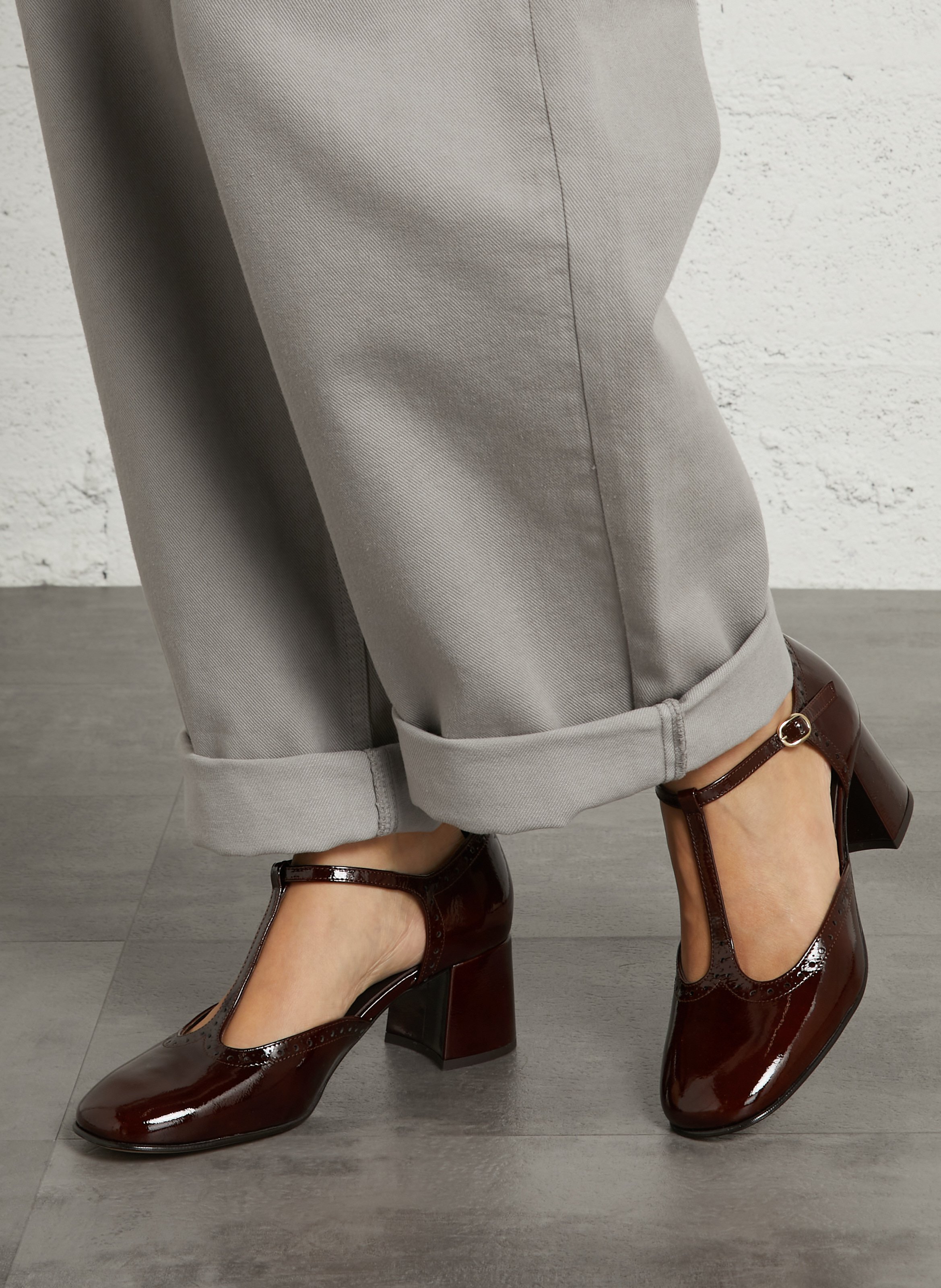 Escarpins en cuir BOCAGE Marron