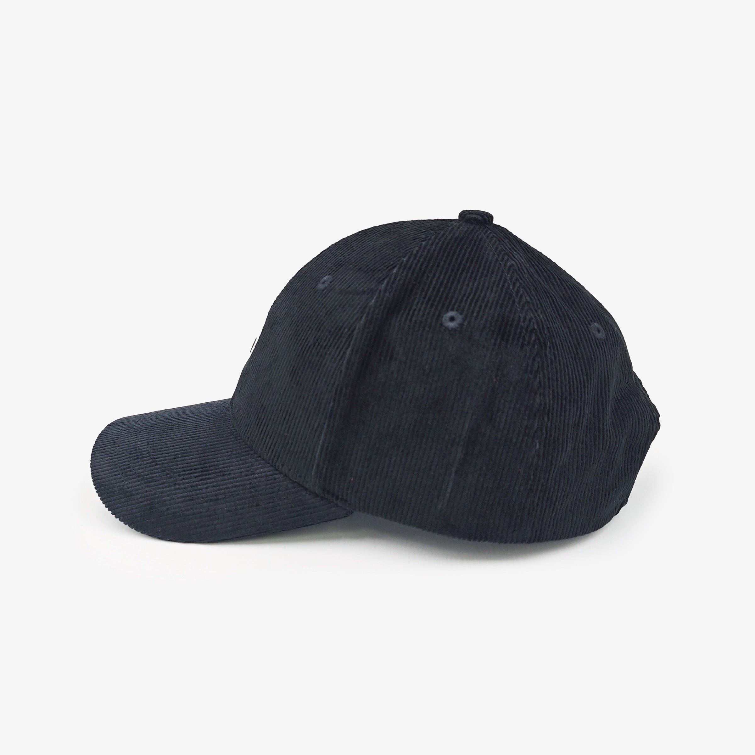 Black corduroy logo badge cap SERGE BLANCO Black