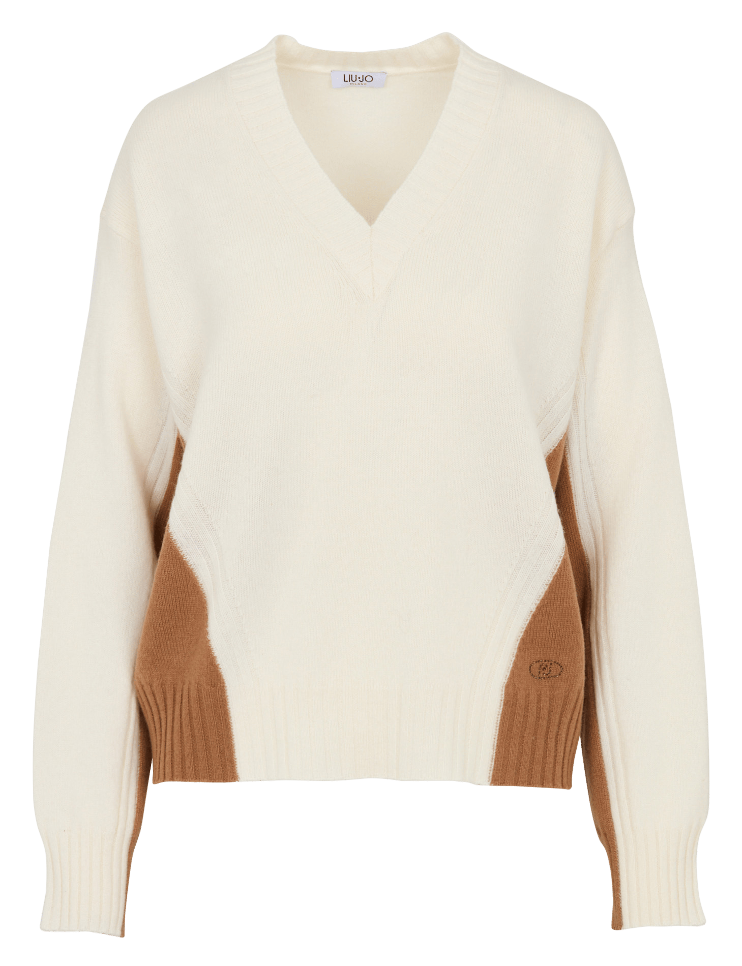 Wollpullover mit V-Ausschnitt LIU JO Weiss