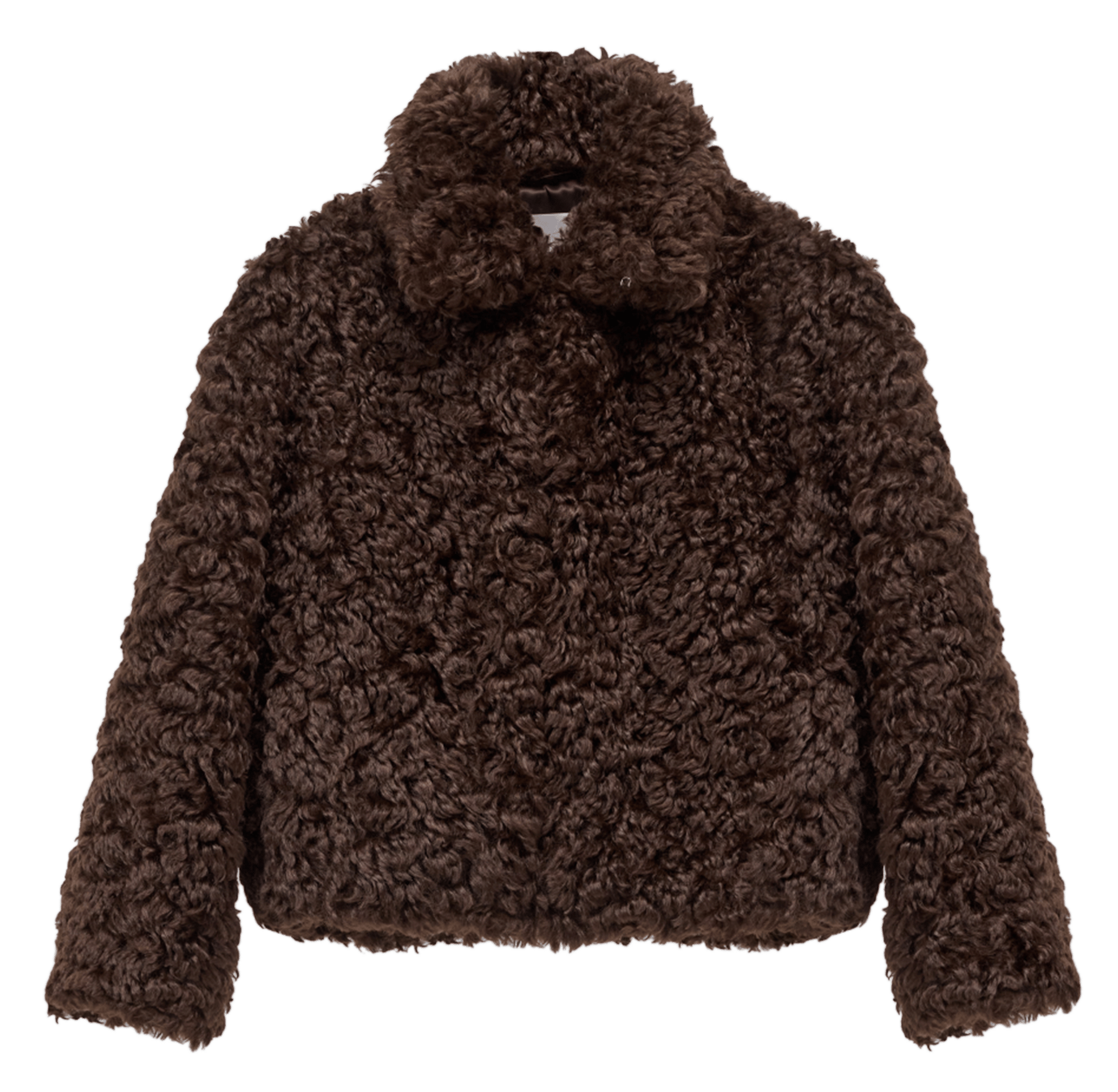 Straight faux fur coat CLOSED Purple