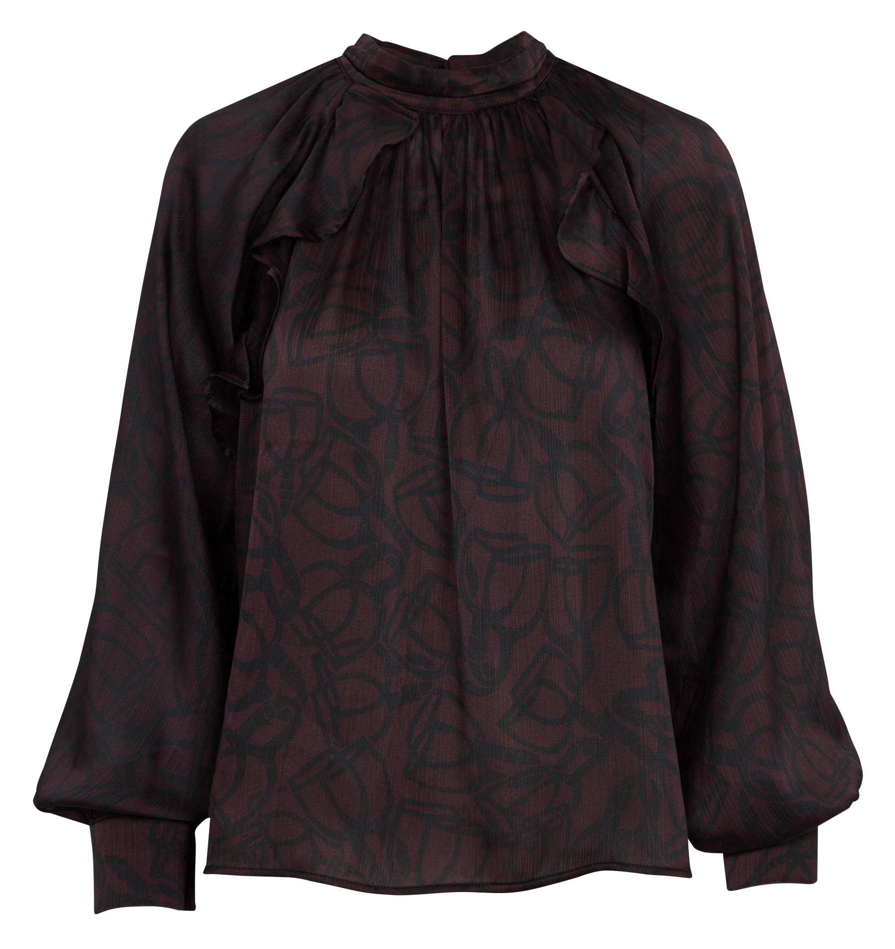 Top ample col montant imprimé MORGAN Multicolore
