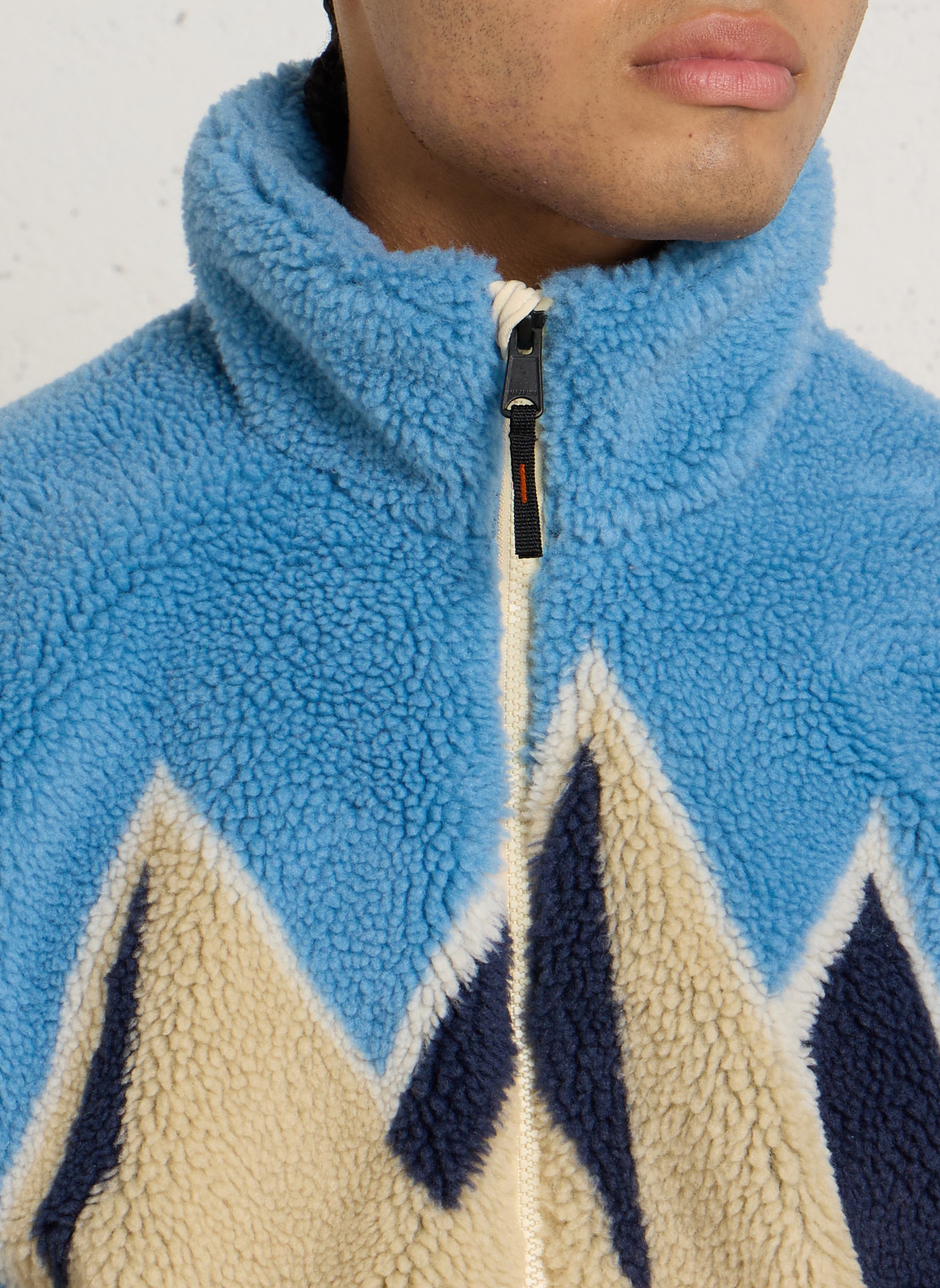 Straight-fit printed sherpa jacket NAPAPIJRI Multicolored