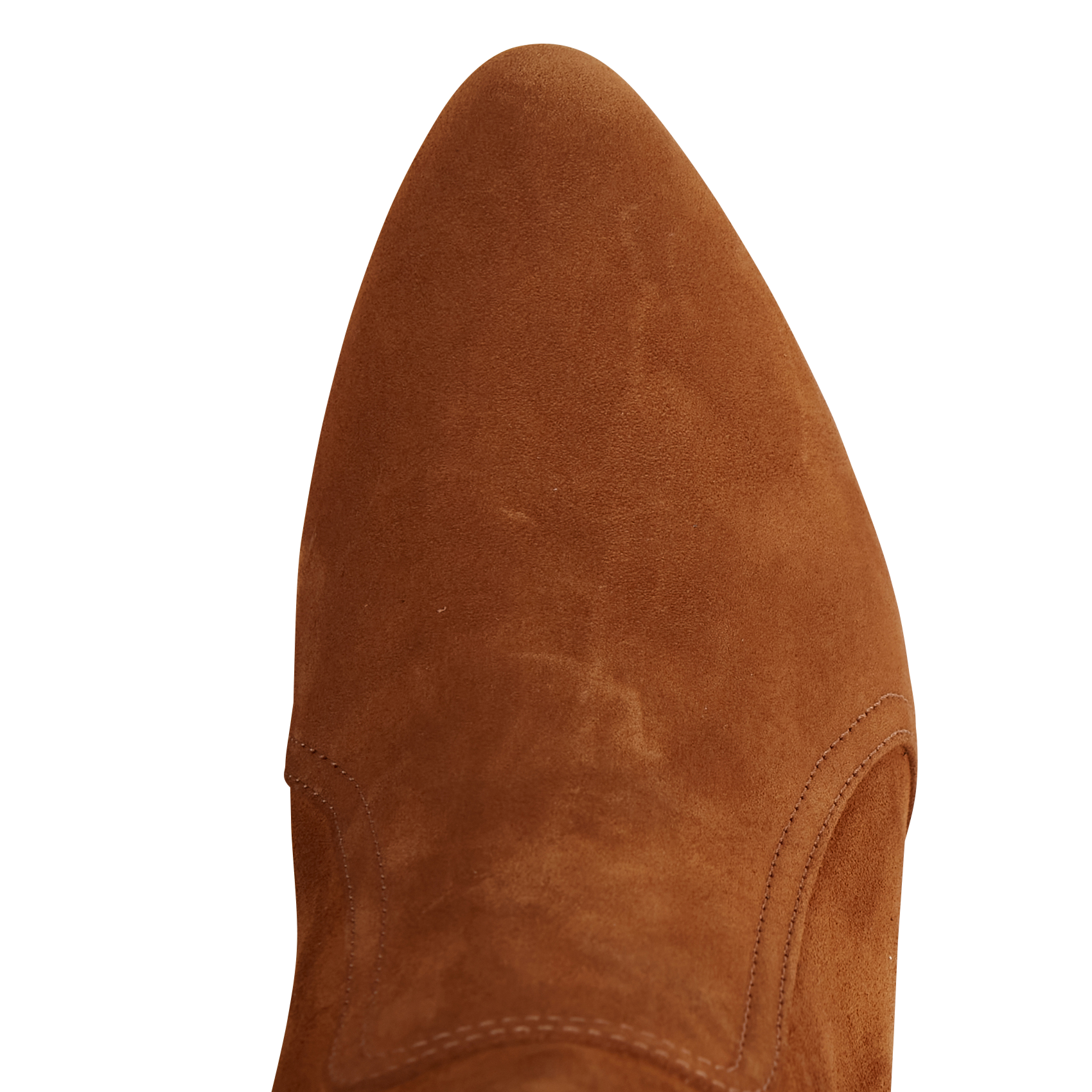 Bottes à talon en cuir velours BA&SH Marron