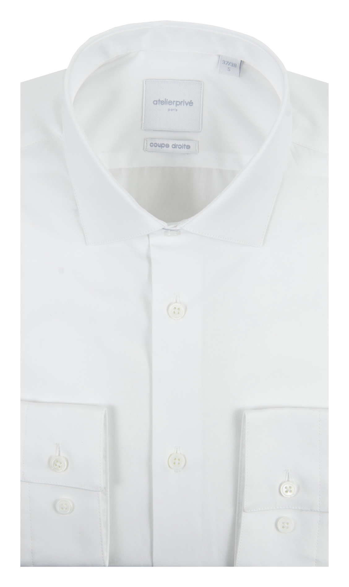 Regular-fit cotton shirt with classic collar ATELIER PRIVE White