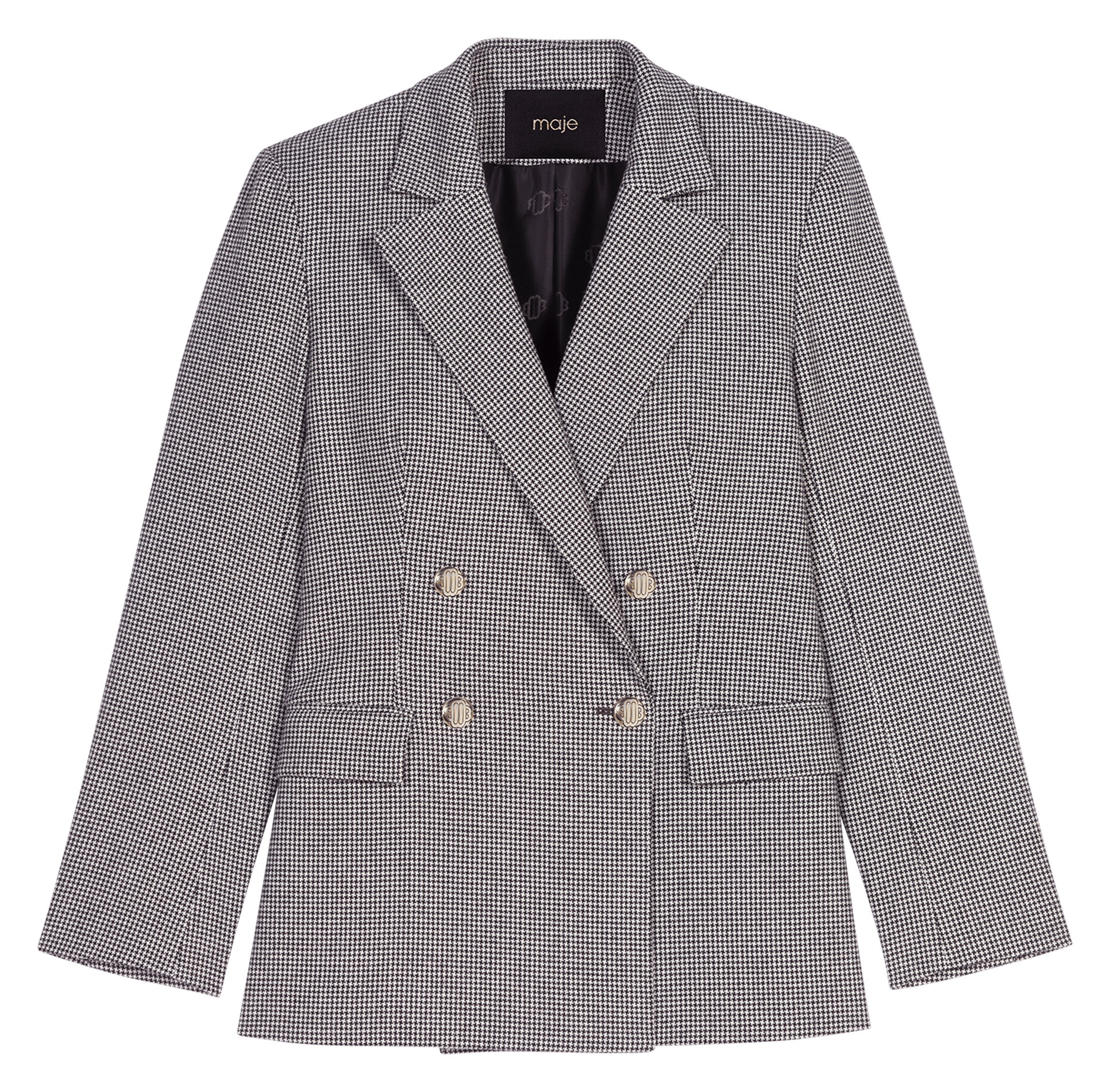 Houndstooth suit jacket BlackMAJE