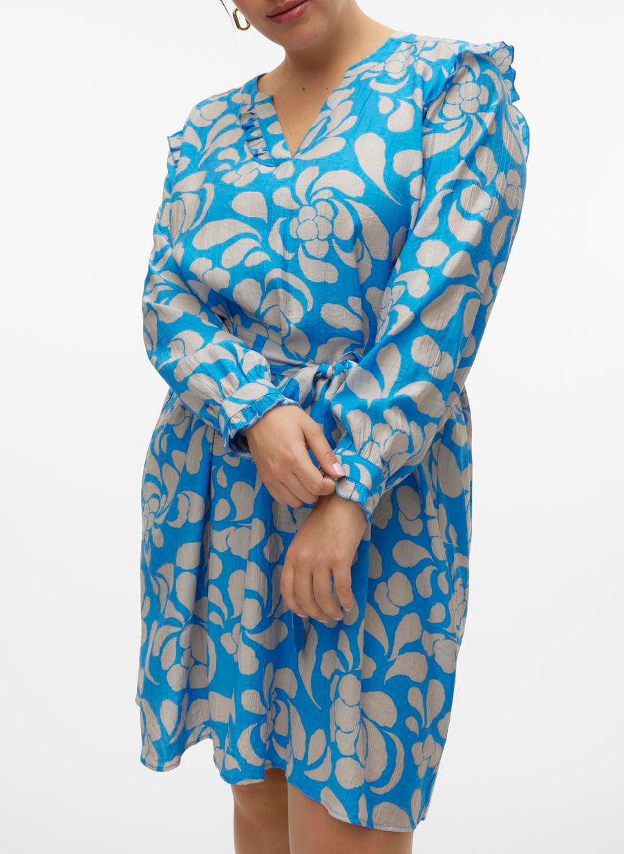 Robe chemise droite ample imprimée VERO MODA CURVE Multicolore