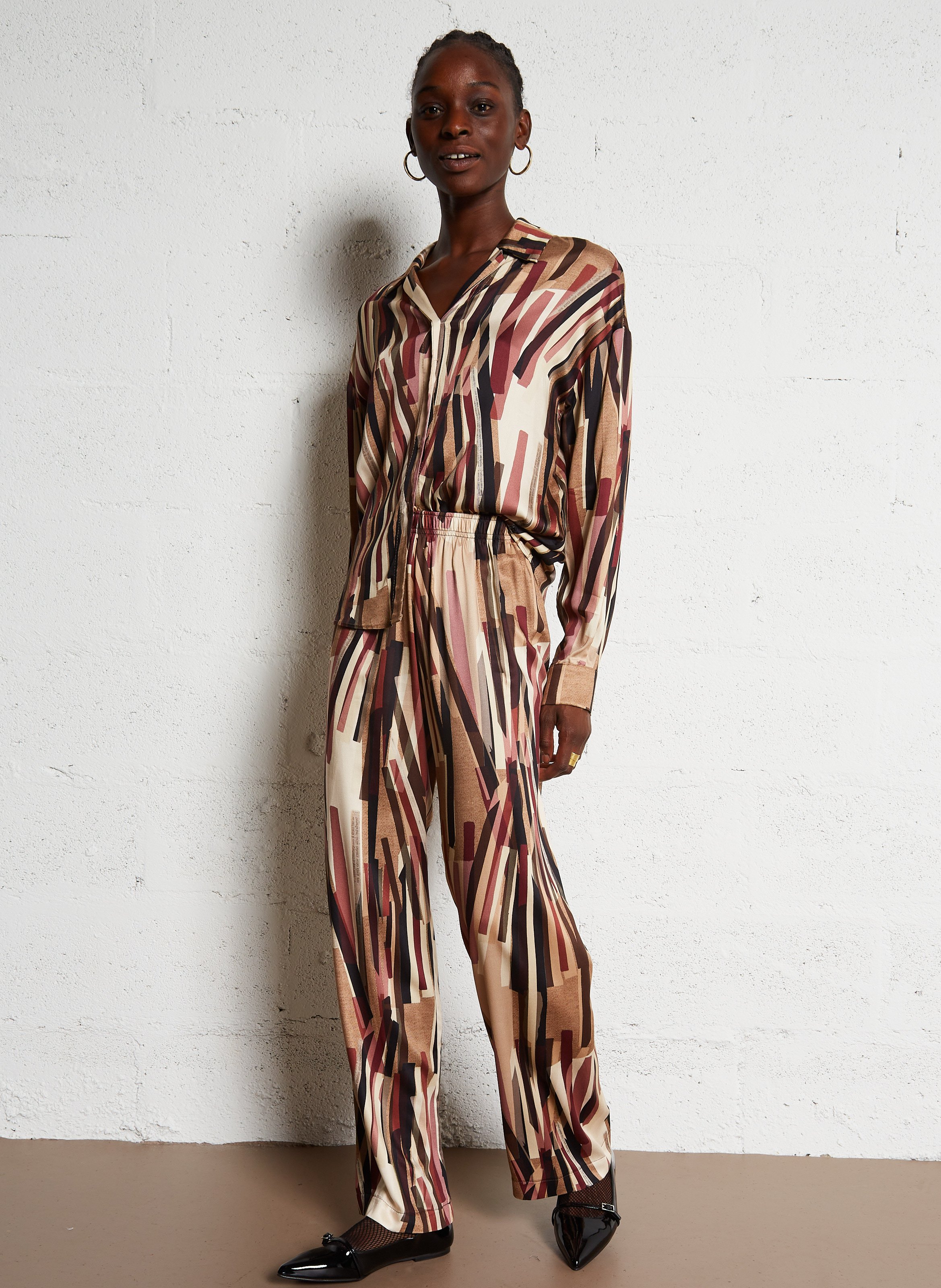 Chemise col classique imprimée IMPERIAL Beige