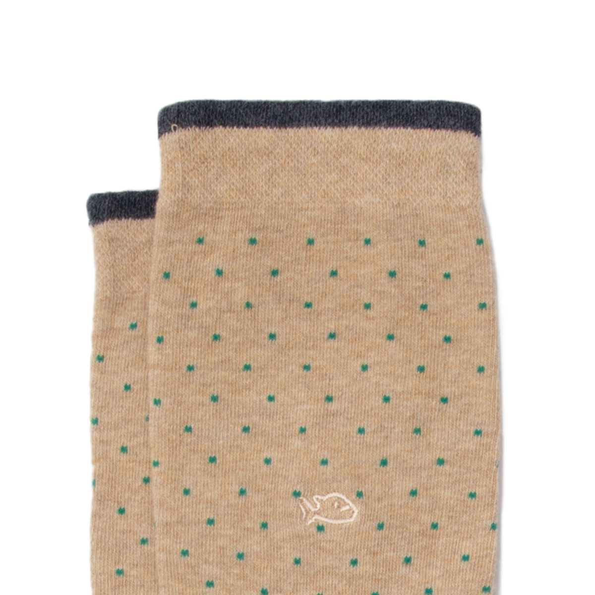 Combed cotton socks with polka dots BILLYBELT Beige