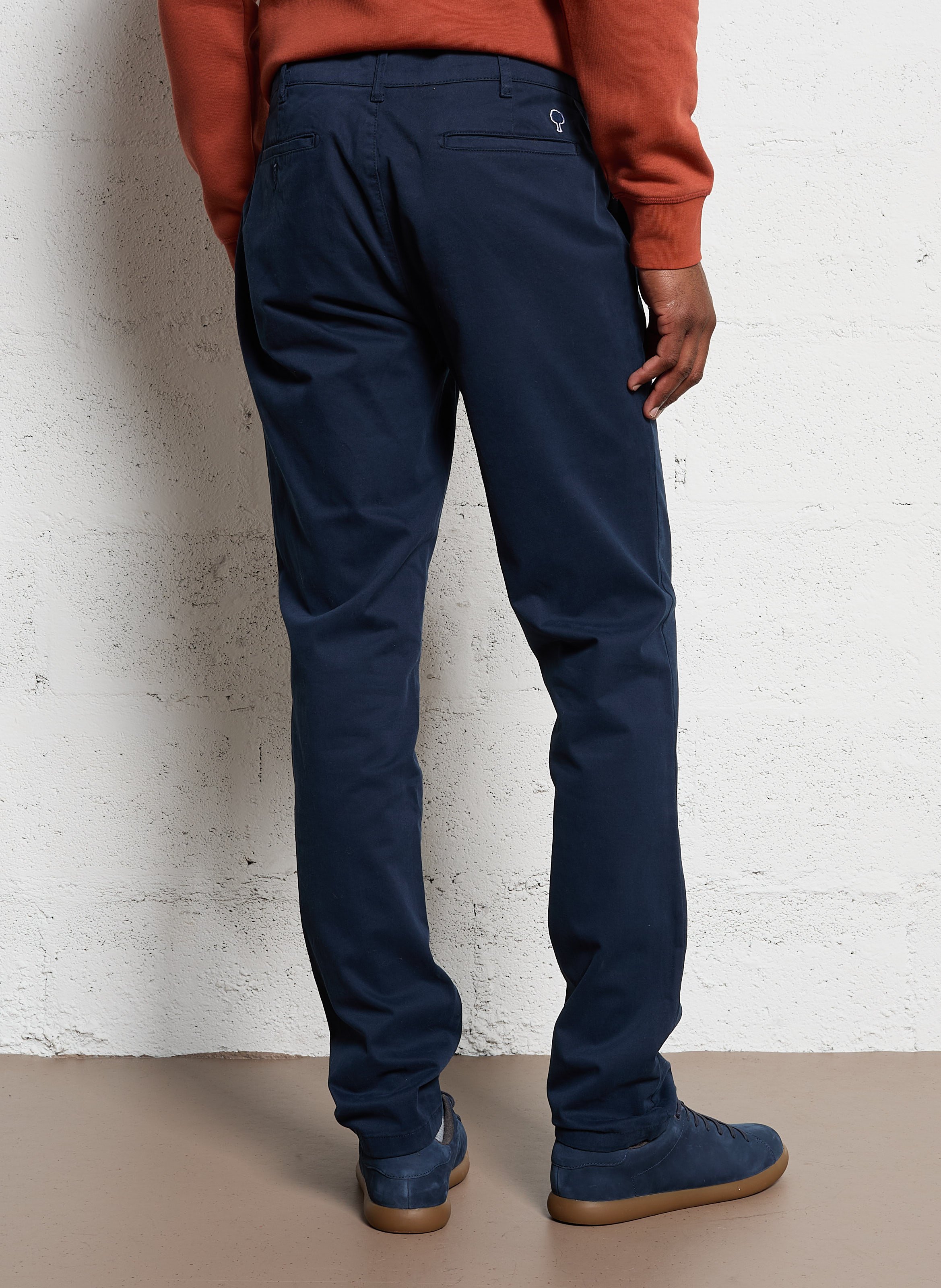 Gerade geschnittene Hose aus Bio-Baumwoll-Mix FAGUO Blau