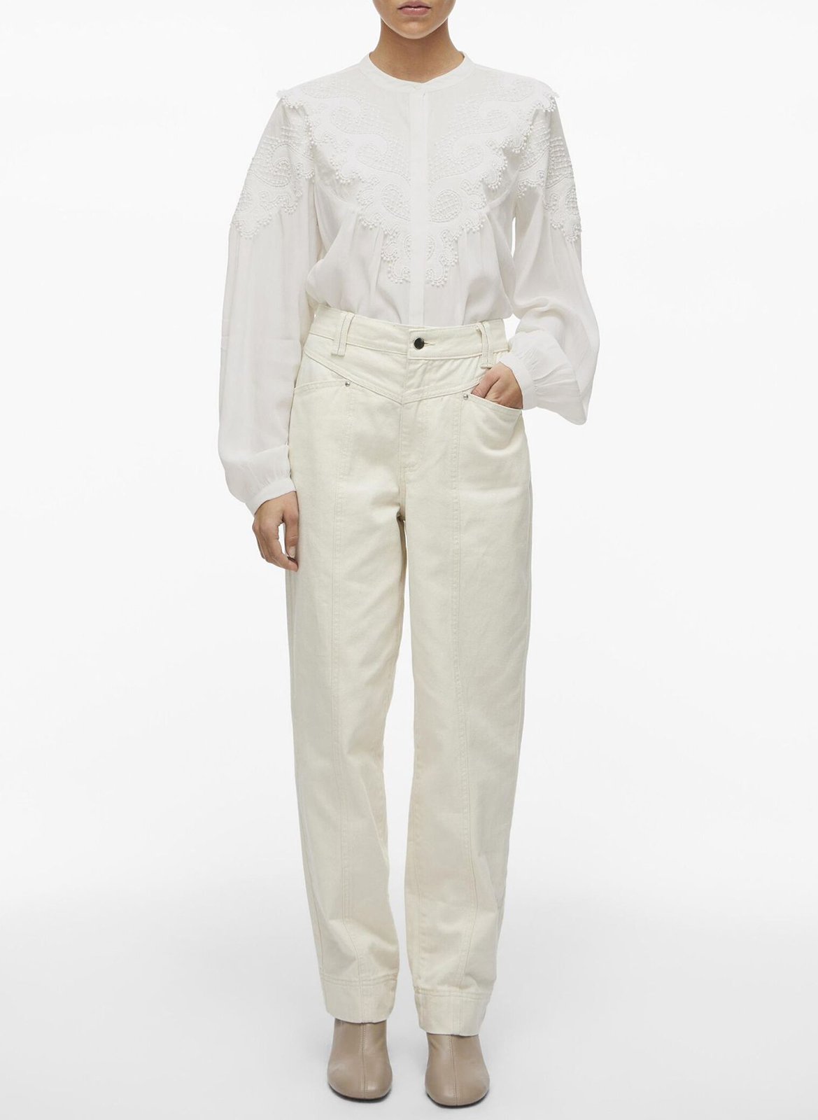 Top droit ROUGE EDIT Beige