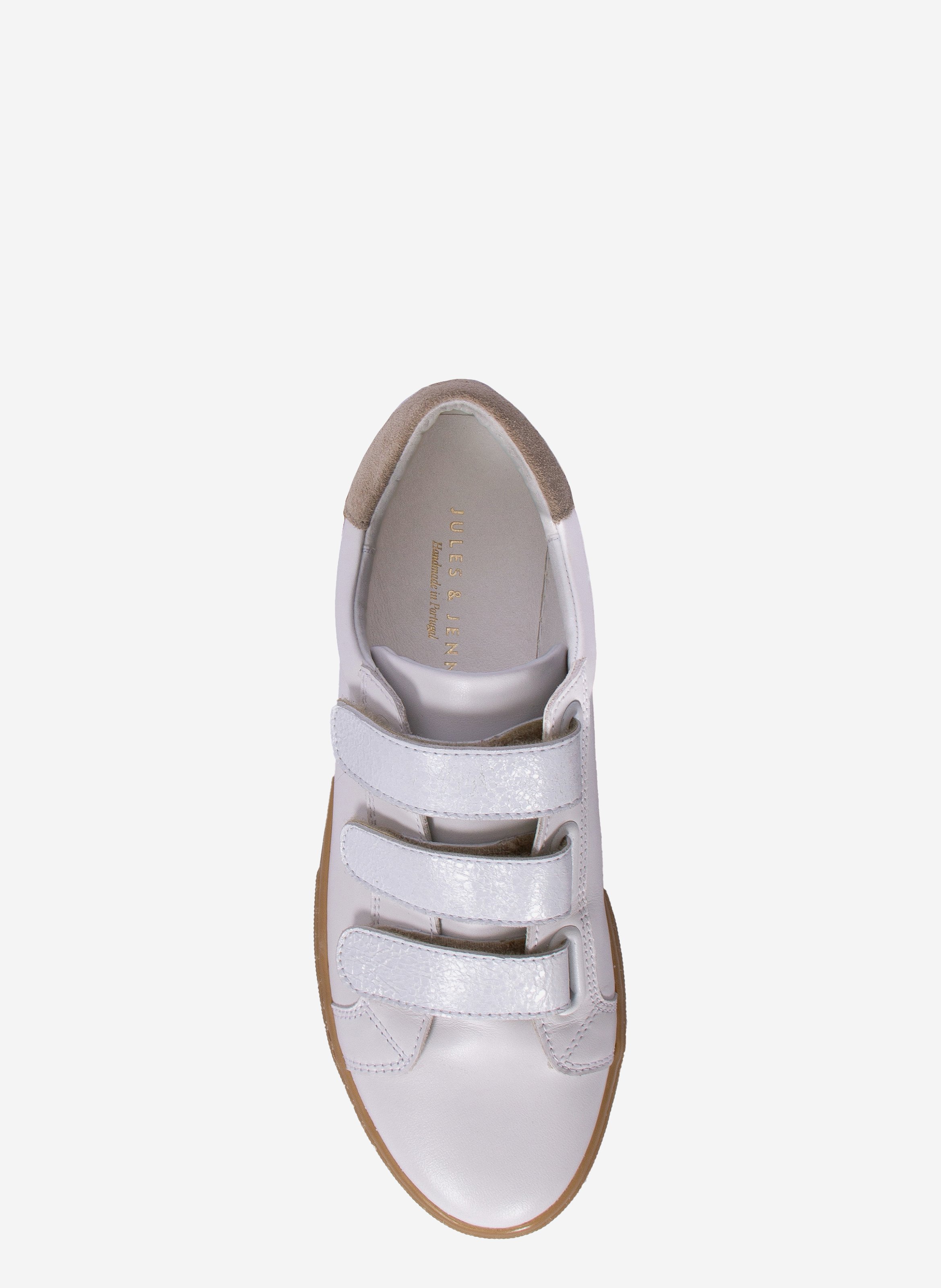 Smooth leather Velcro trainers JULES & JENN White