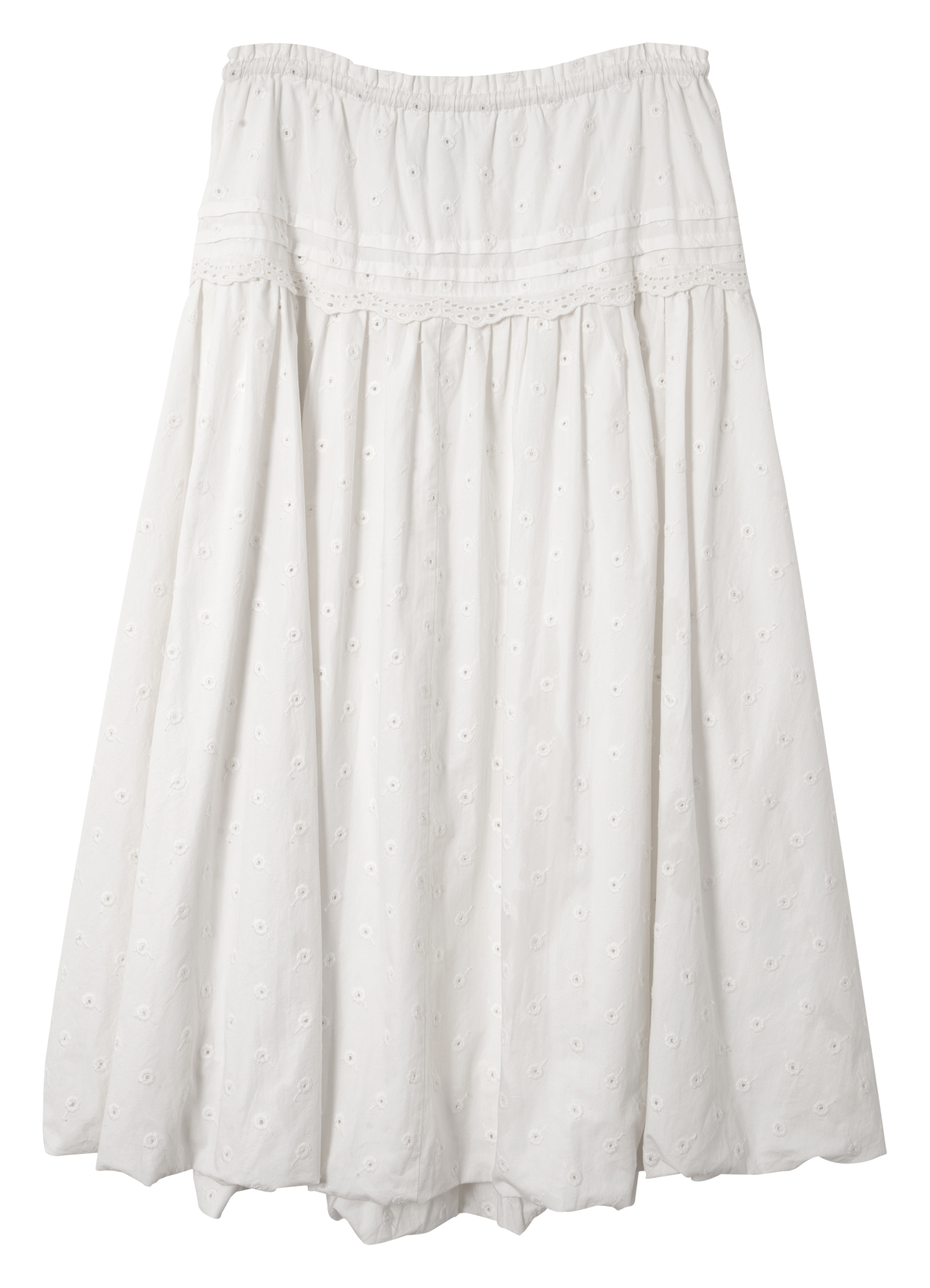 Organic cotton midi skirt DAMSON MADDER White