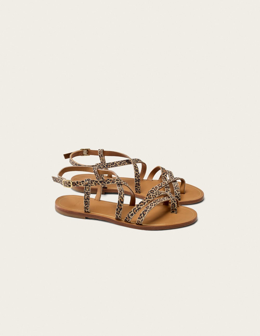 Faux leather sandals Brown