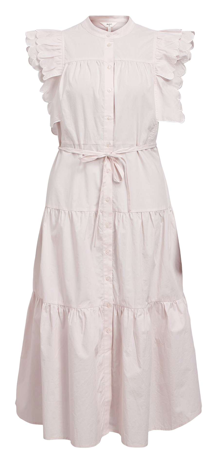 Long cotton-blend dress OBJECT Beige