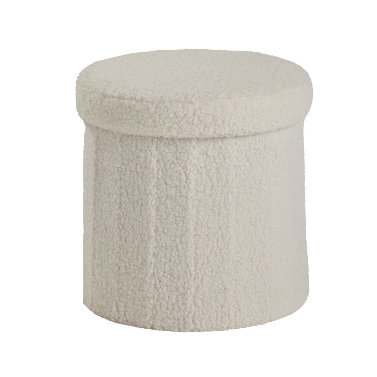 Round storage ottoman FACTORY White