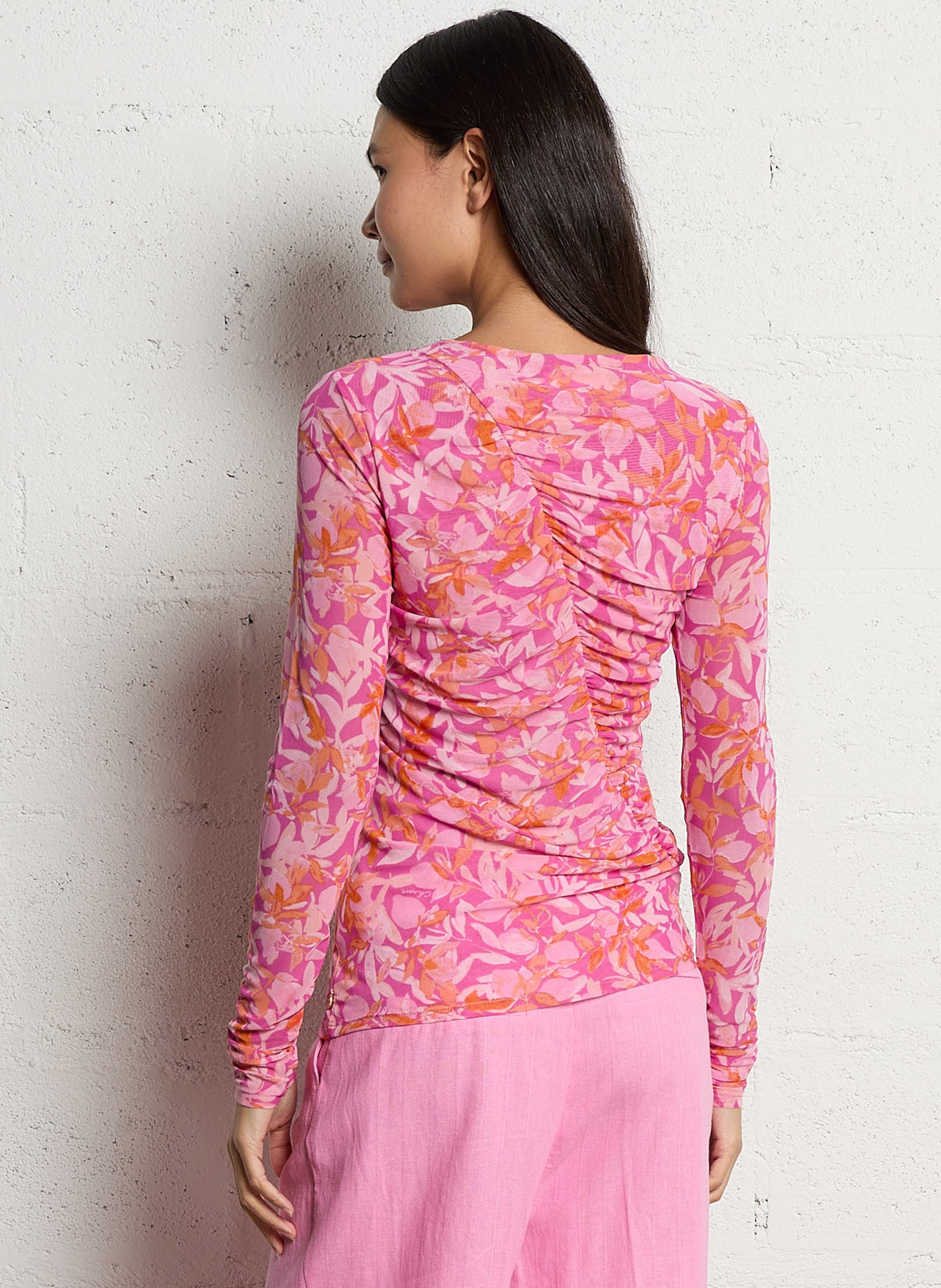 Printed viscose top FABIENNE CHAPOT Pink