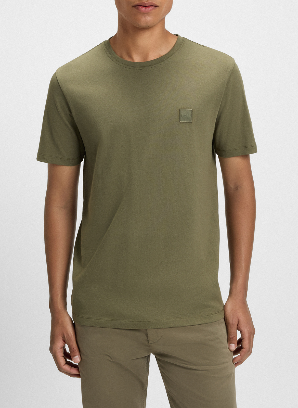 Short-sleeved round-neck cotton T-shirt BOSS