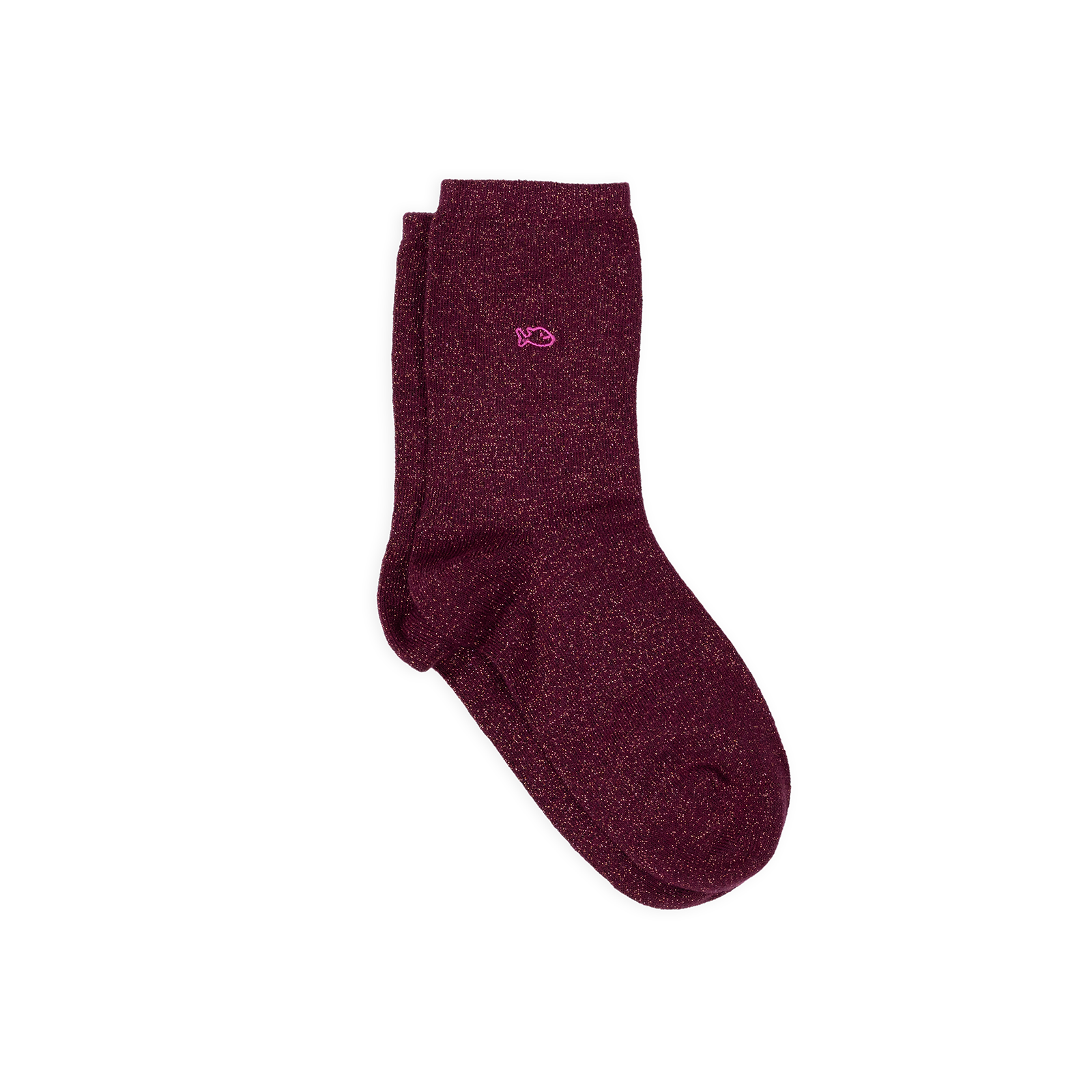 Solid Combed Cotton Glittery Socks BILLYBELT