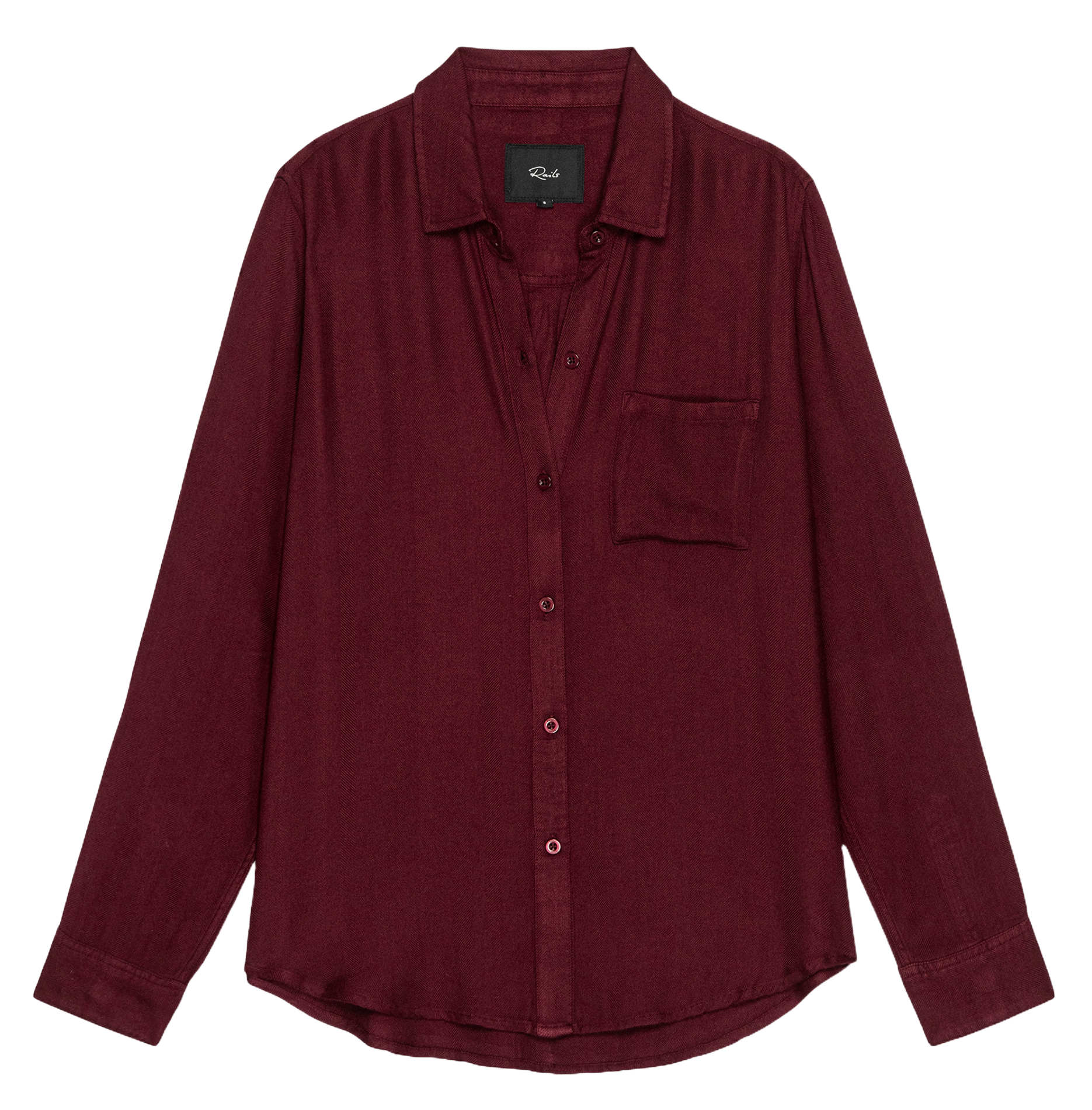 Chemise droite à carreaux RAILS Rouge