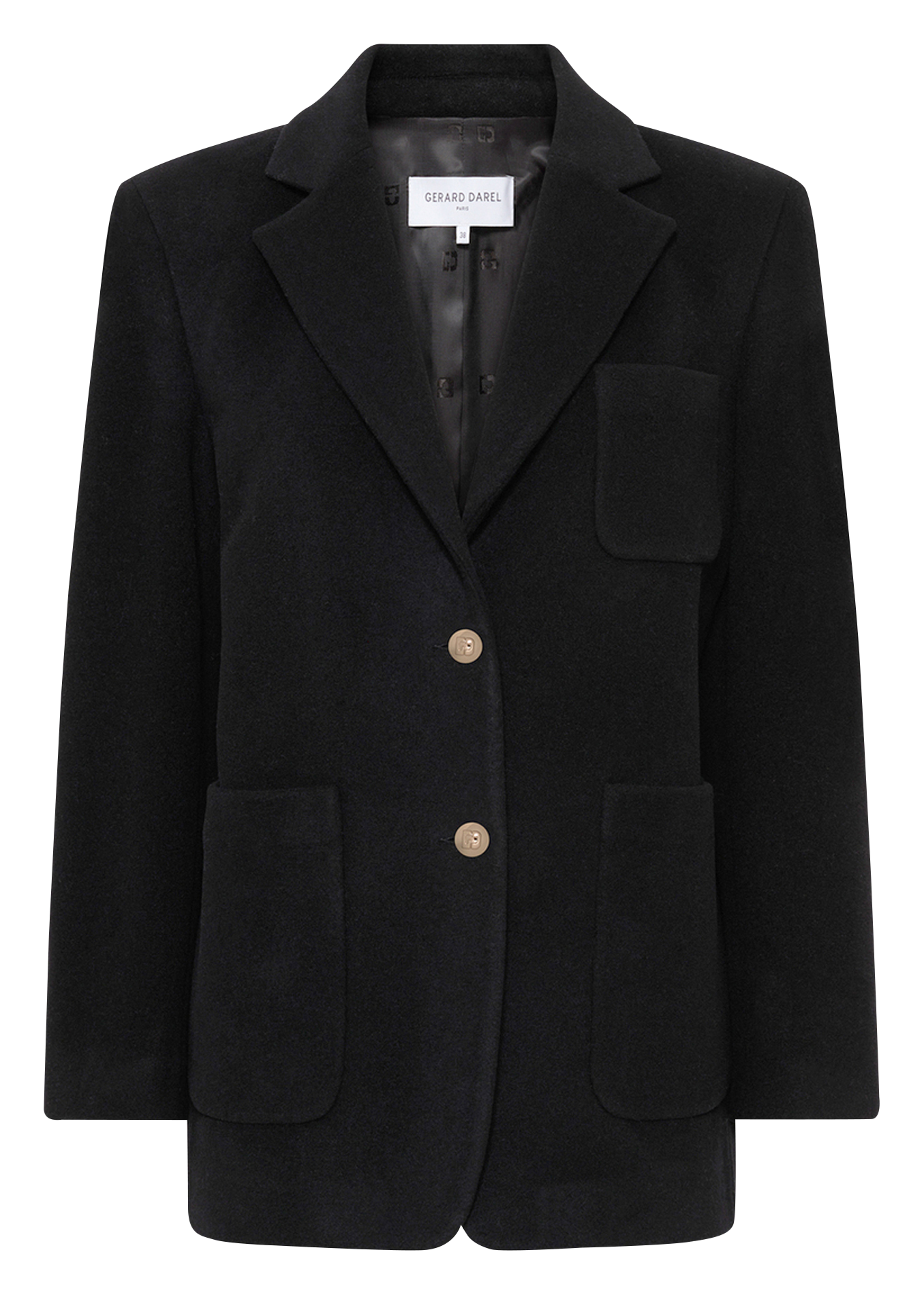 Blazer van wolmix GERARD DAREL Zwart
