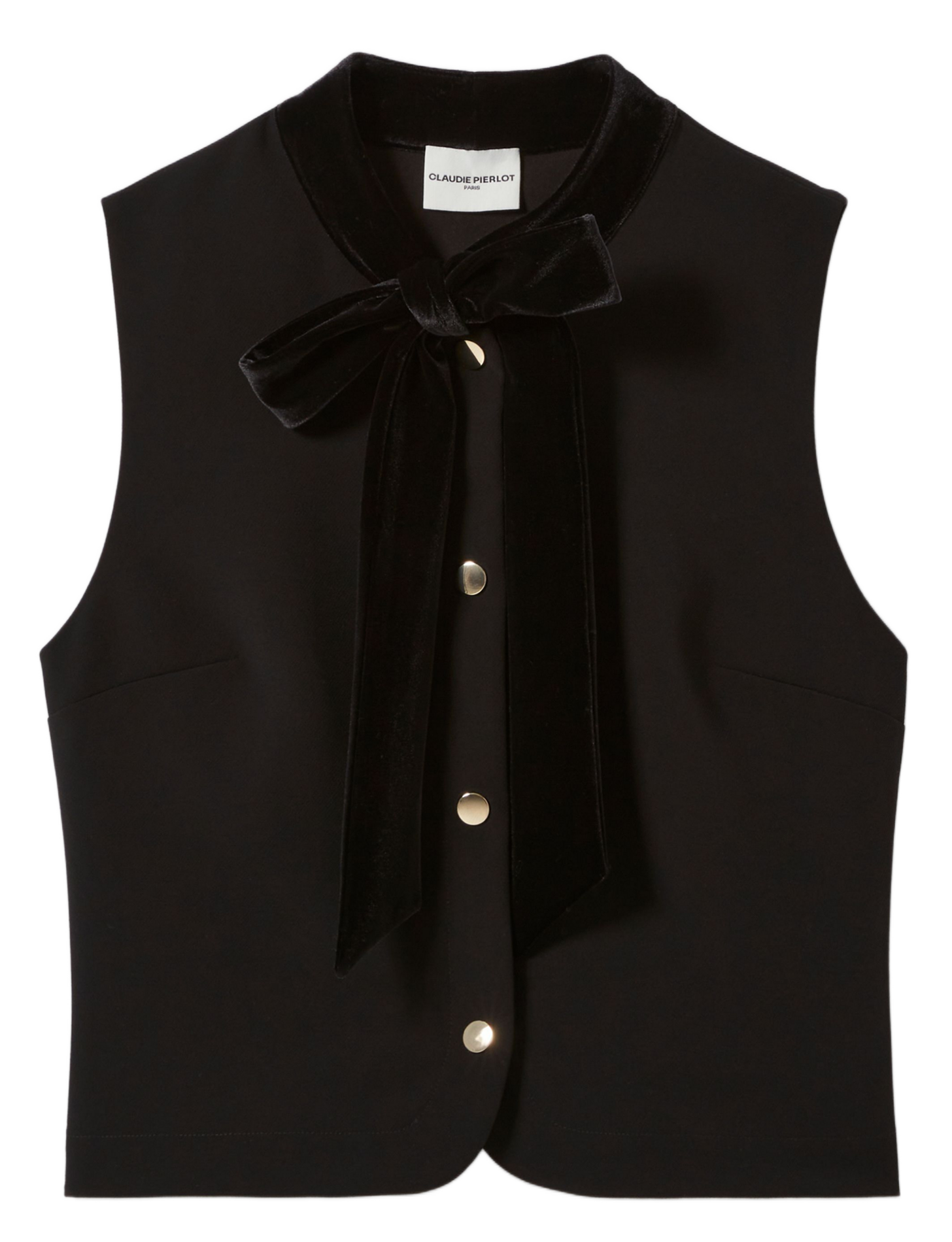 Gilet de tailleur col rond CLAUDIE PIERLOT Noir