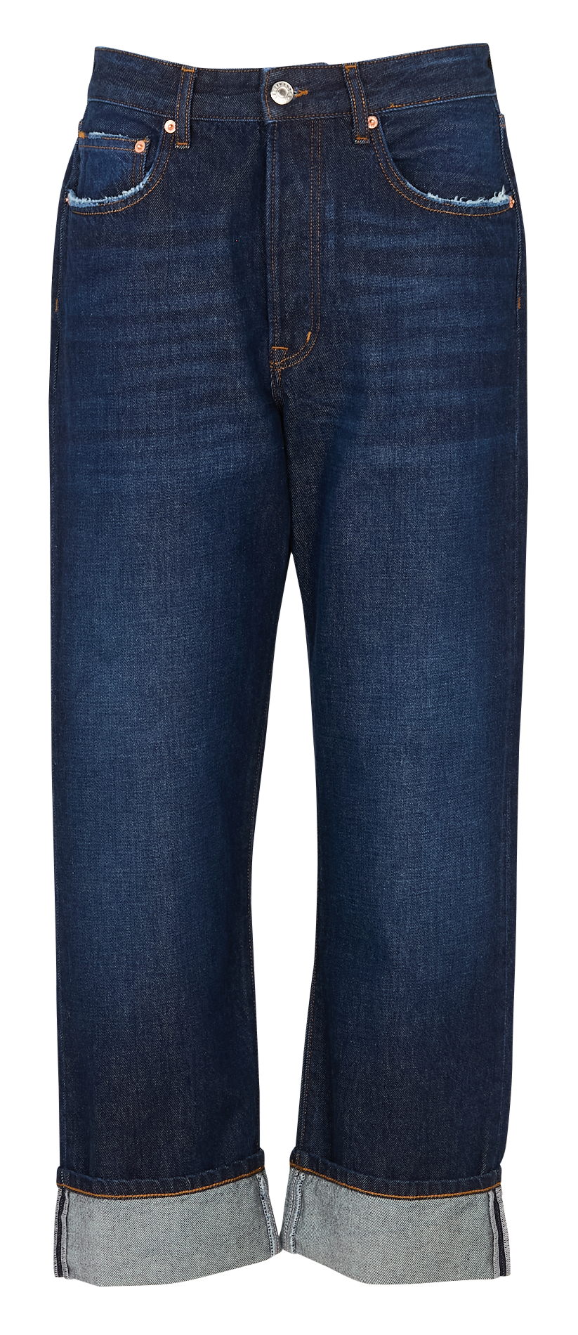 Jean droit en denim de coton BELLEROSE Jean brut