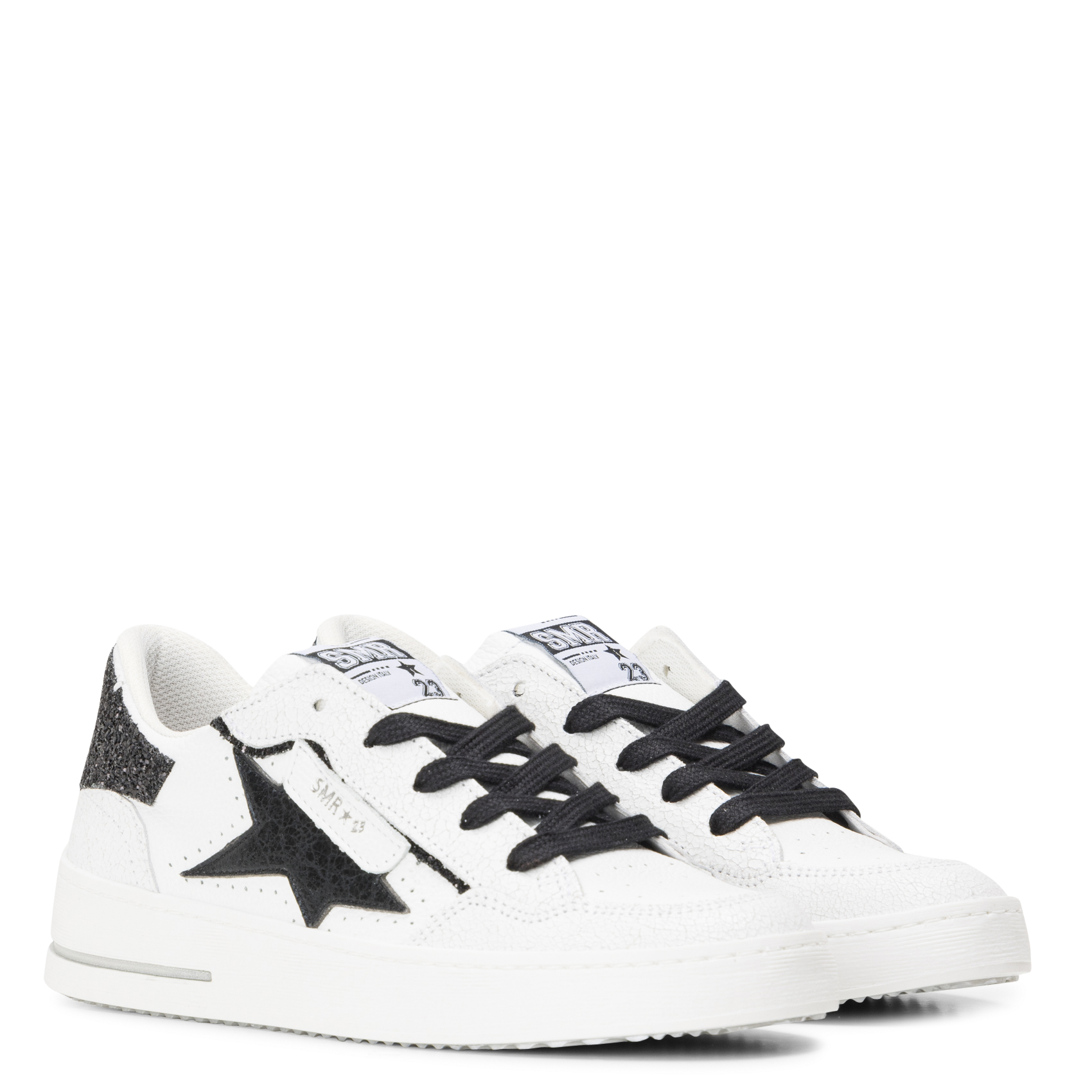 Baskets basses en cuir mélangé SEMERDJIAN - SMR Blanc