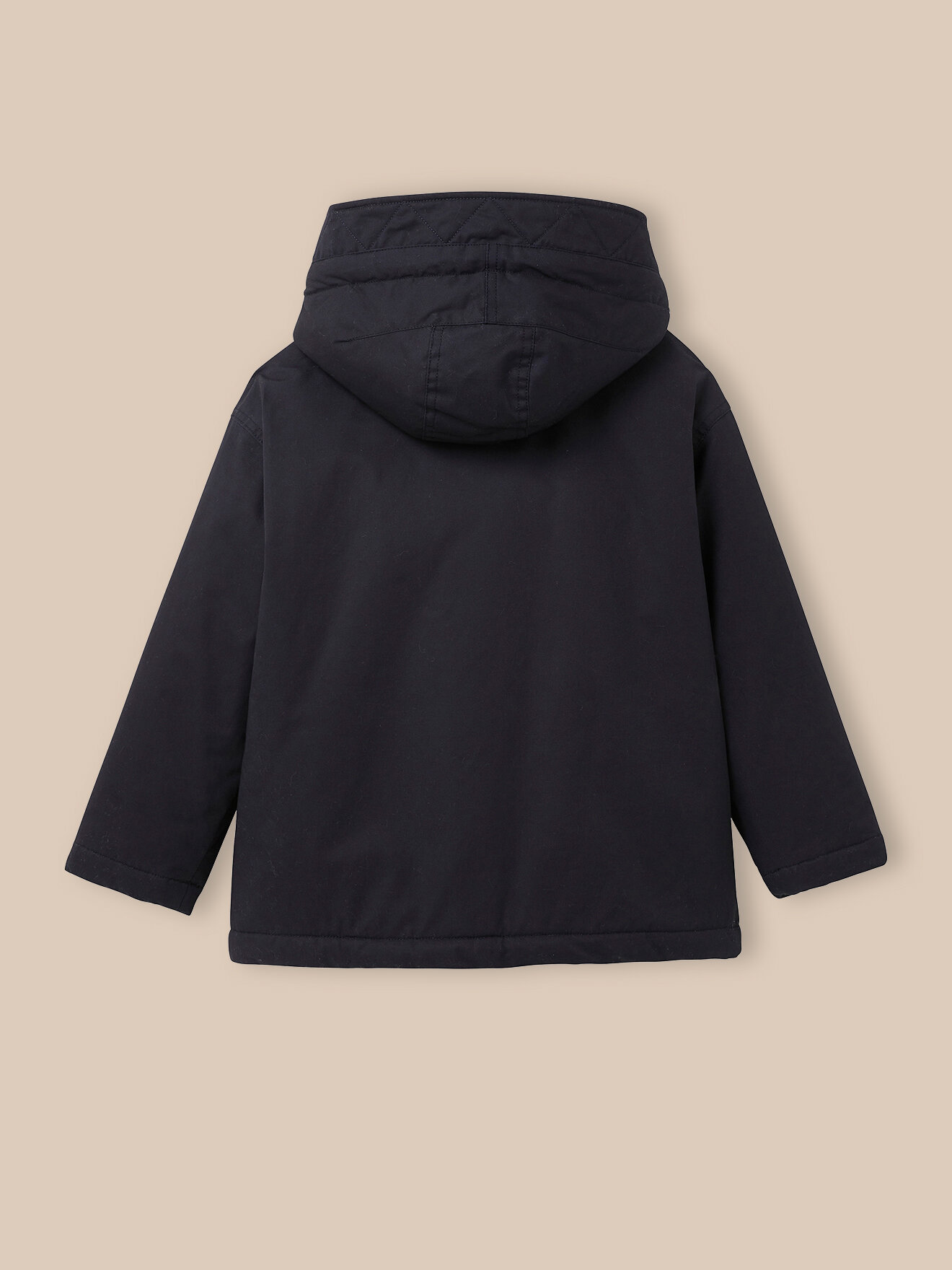 Short parka lined with leopard print CYRILLUS Blue