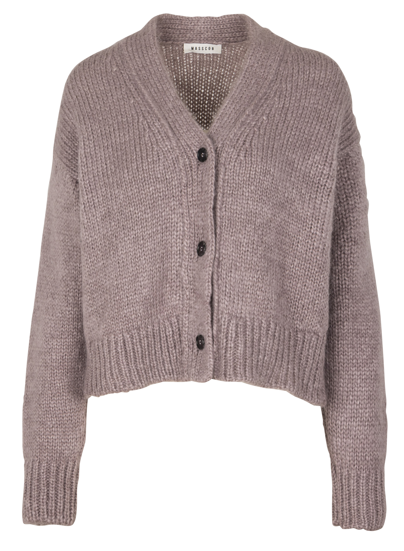 Gilet oversize col V en laine mélangée MASSCOB Rose