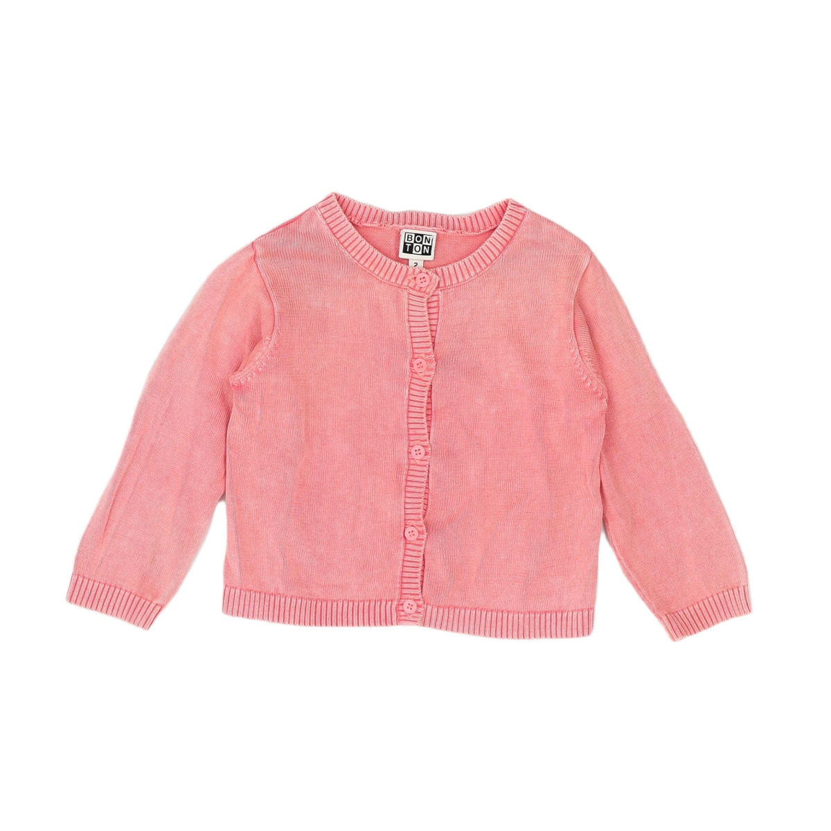 Pink Baby Cardigan - 24 months BONTON - Seconde Main Pink