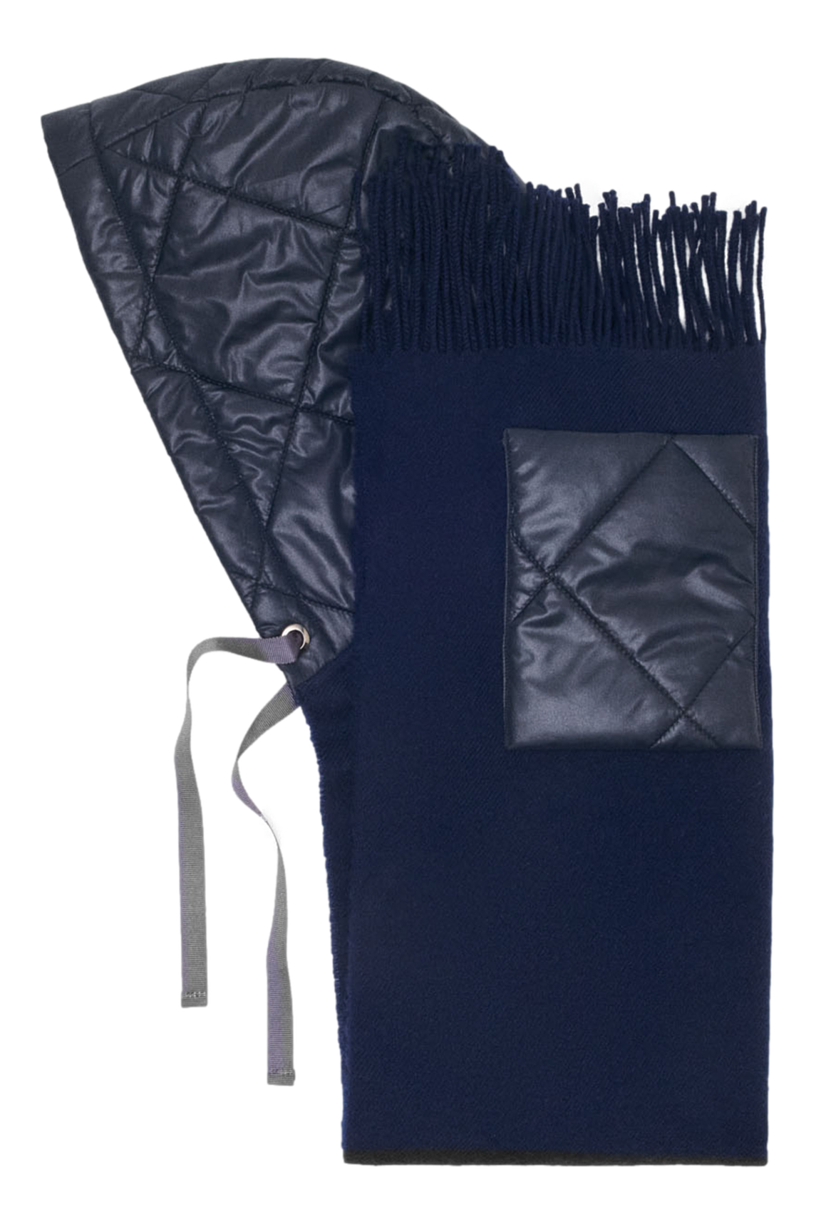 Echarpe à capuche en laine MAJE Bleu