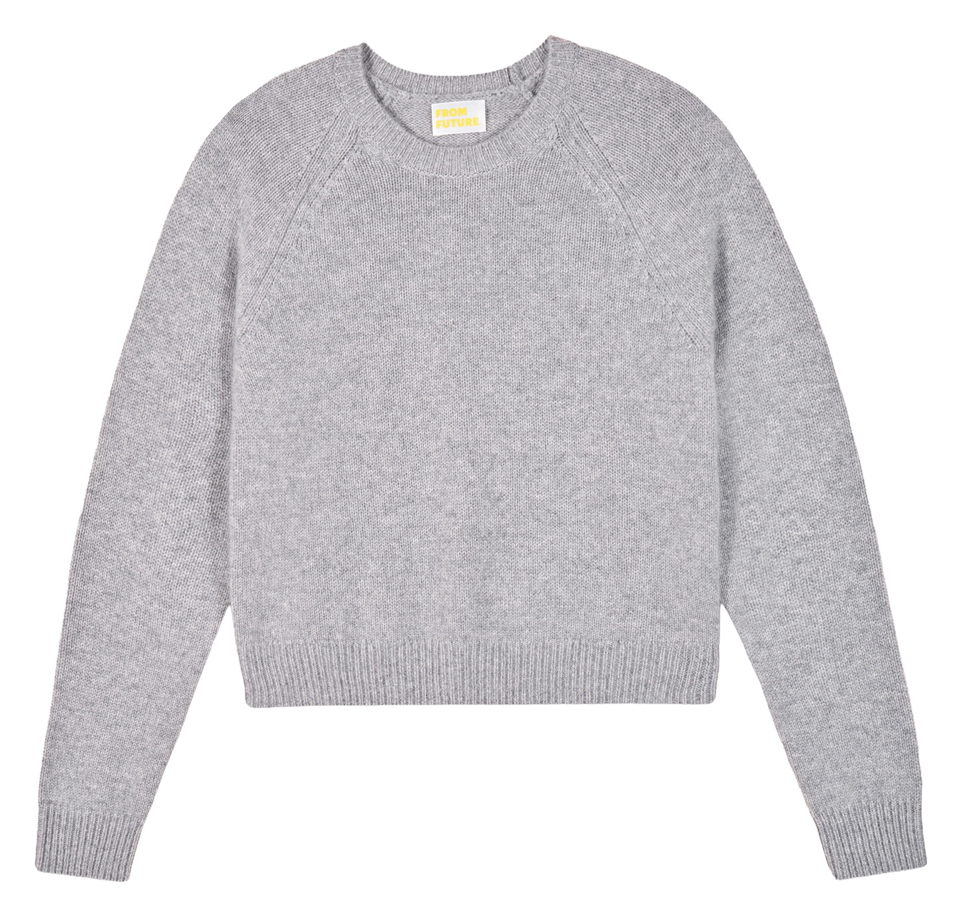 Short straight cashmere sweater FROM FUTURE Grey