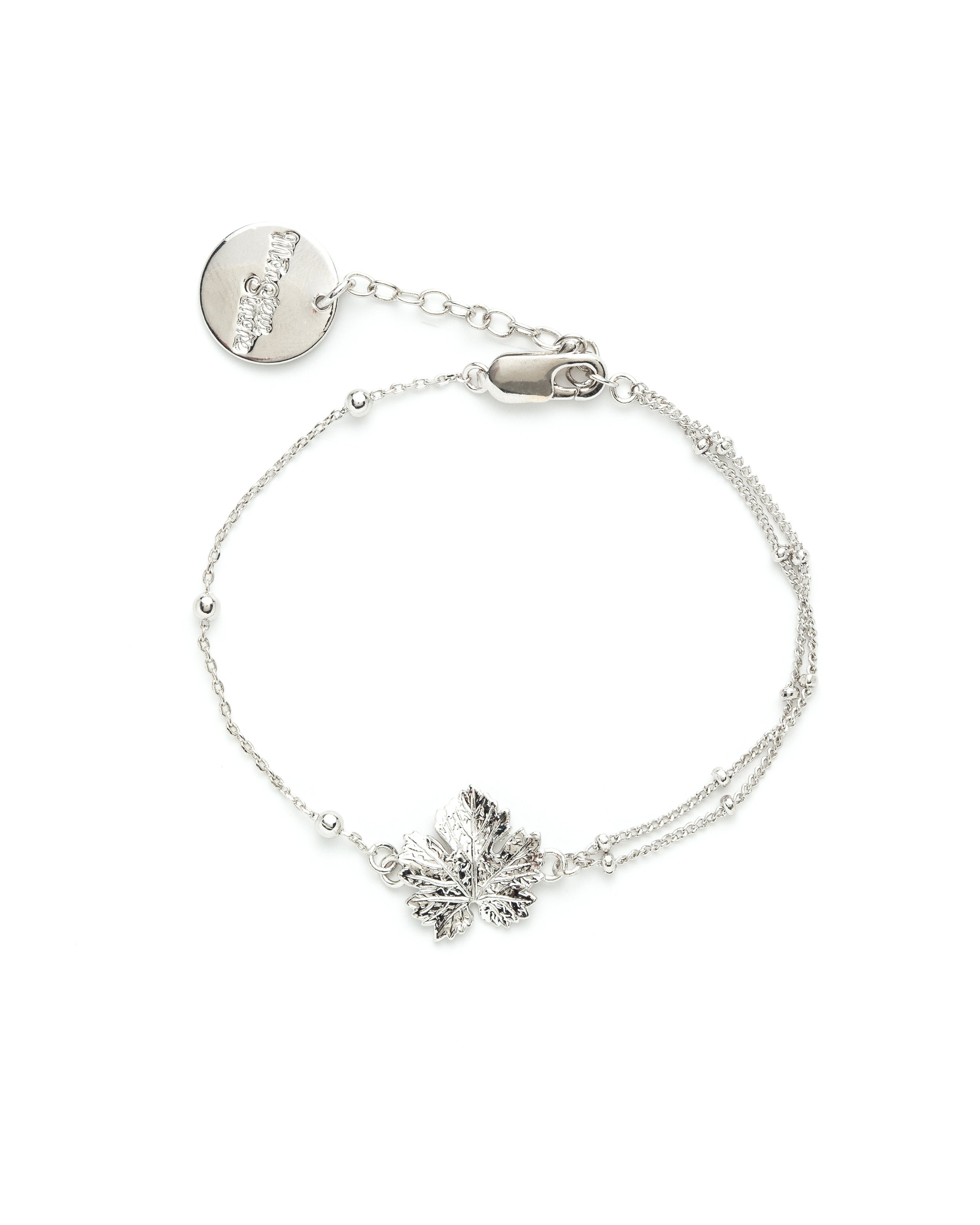 Gold-plated leaf bracelet MONSIEUR SIMONE Silver