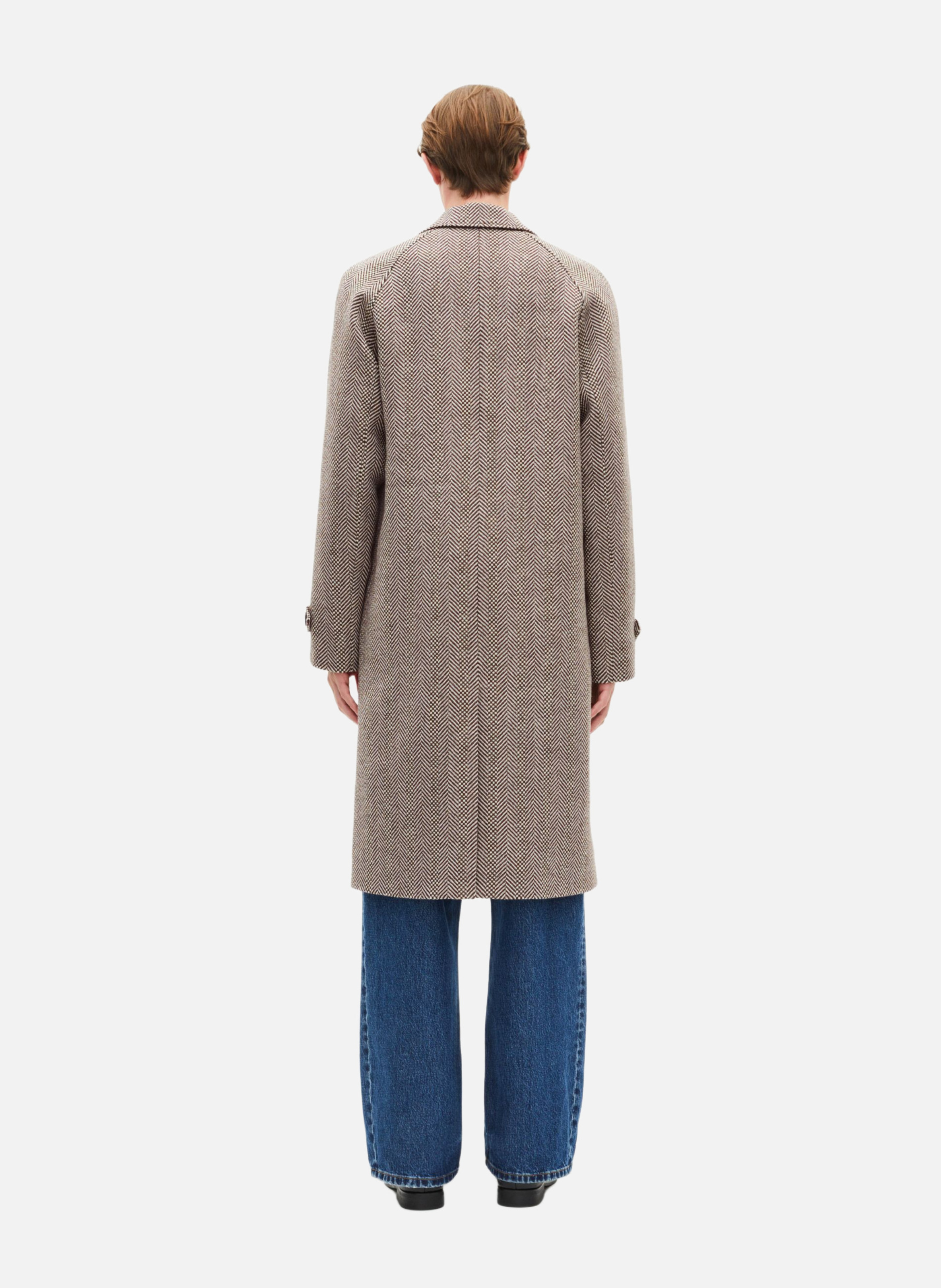 Long herringbone coat THE KOOPLES Brown