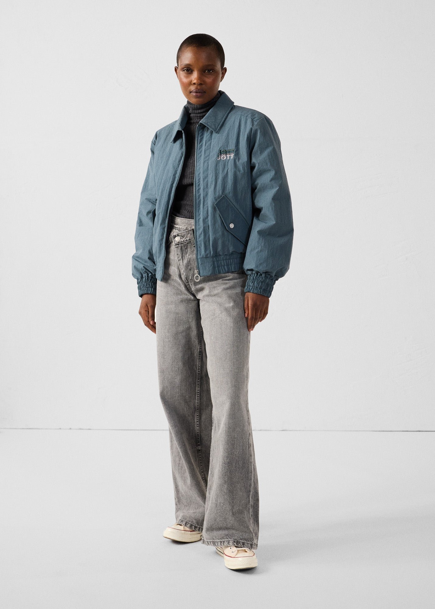 Blue/Black Becky Bomber Jacket JOTT Blue