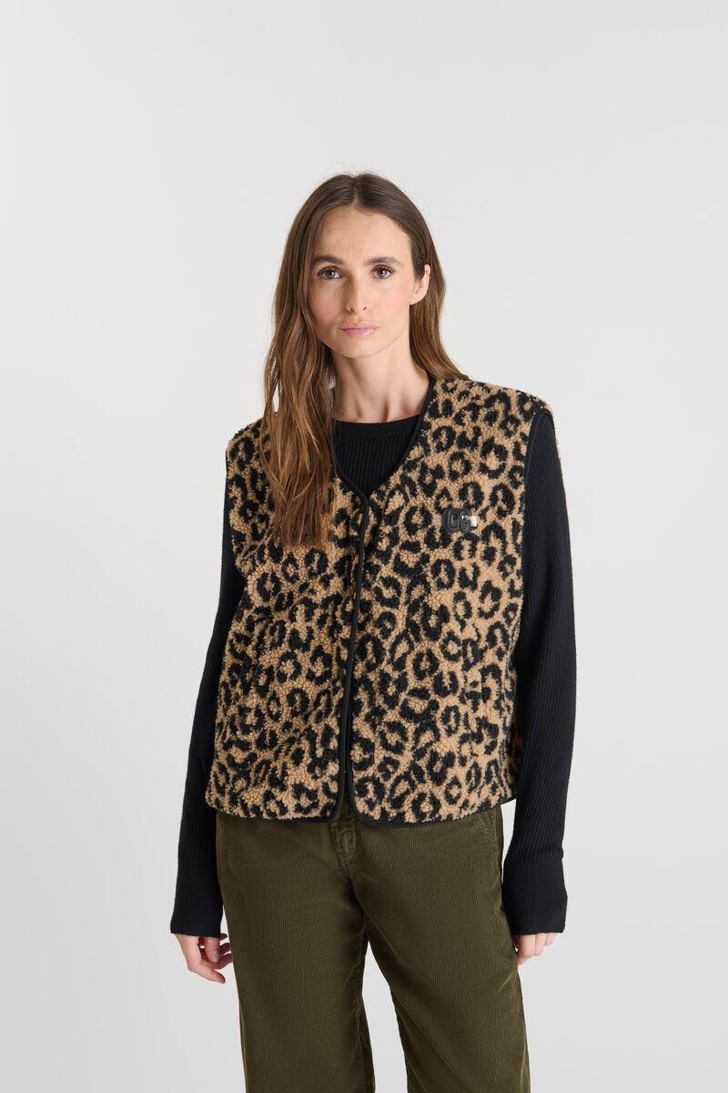 Veste sans manches LE TEMPS DES CERISES Marron