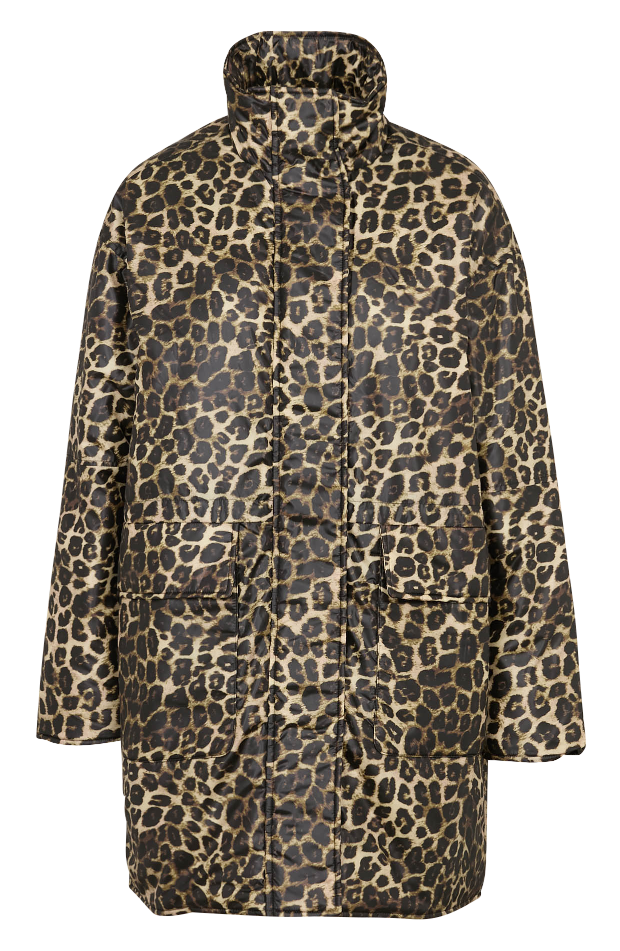 Doudoune col montant à imprimé leopard BERENICE Multicolore