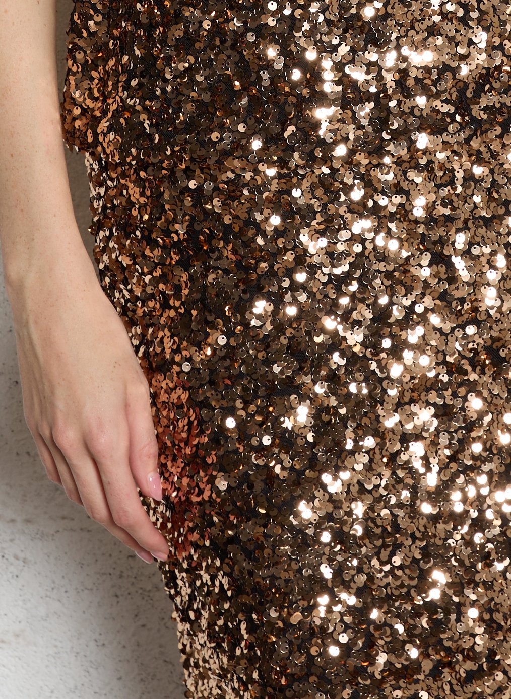 Jupe courte à sequins MAISON 123 Marron