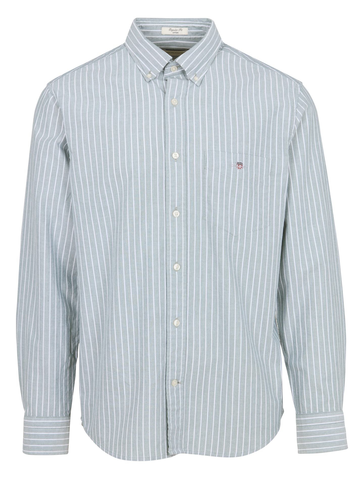 Gestreept recht katoenen overhemd GANT Groen