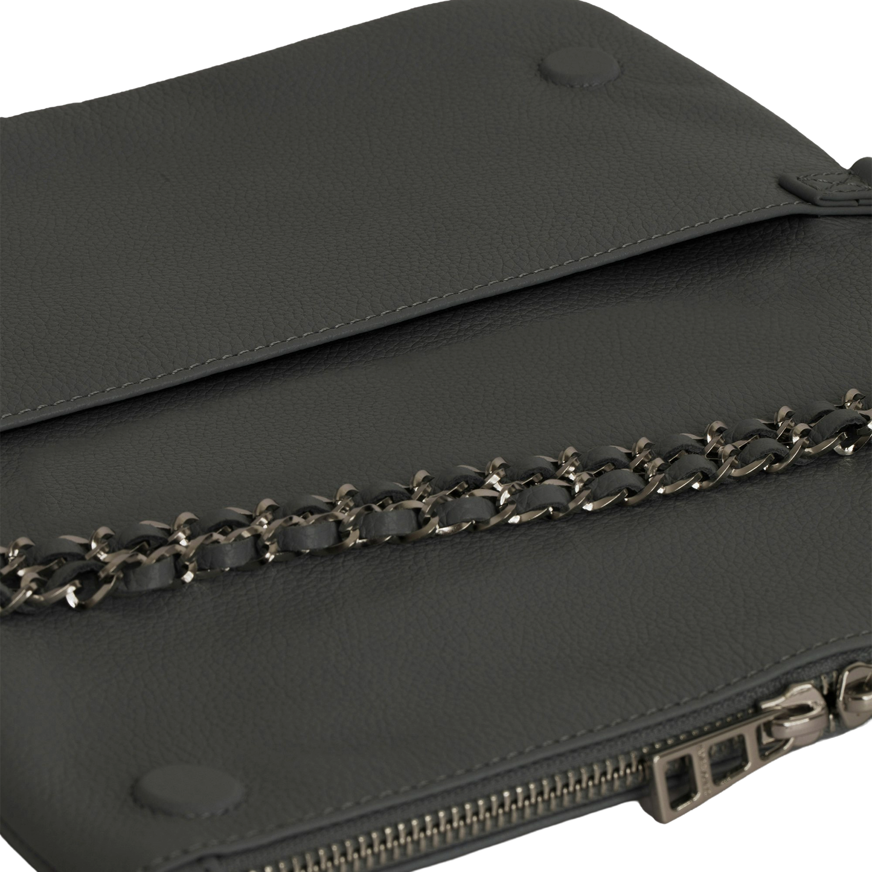 Abend-Clutch aus Leder ZADIG&VOLTAIRE Grau