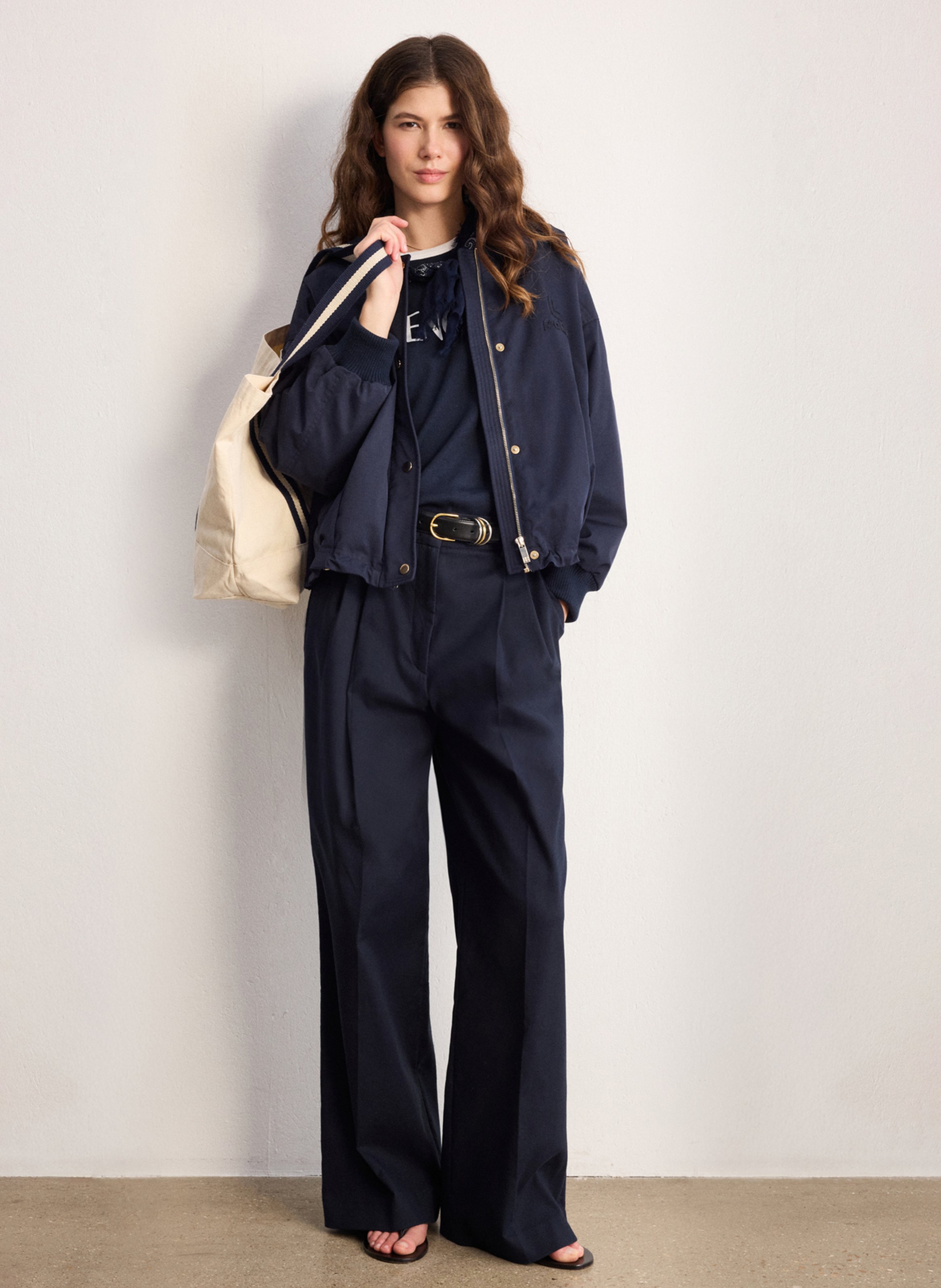 Bobhoedje - katoenblend PABLO Blauw